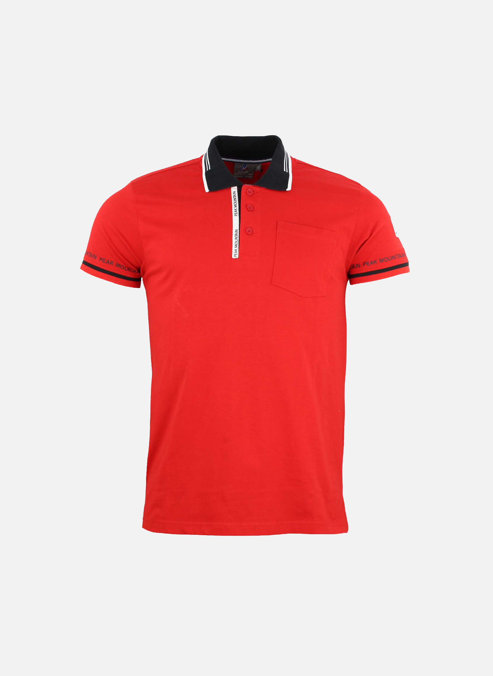 Polos Polo manches courtes homme CROMA ROUGE homme rouge Peak Mountain Polos Polo manches courtes homme CROMA ROUGE homme rouge Rouge