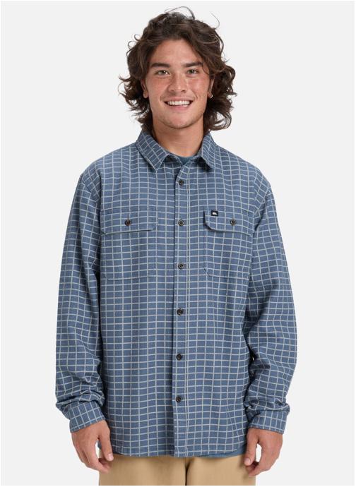Quiksilver Chemises Salt Lake Waffle homme bleu