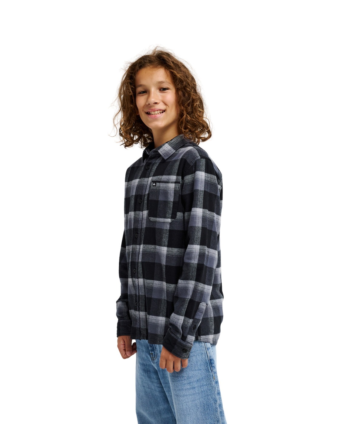 Chemises Motherfly Plaid garçon noir Quiksilver Chemises Motherfly Plaid garçon noir Noir