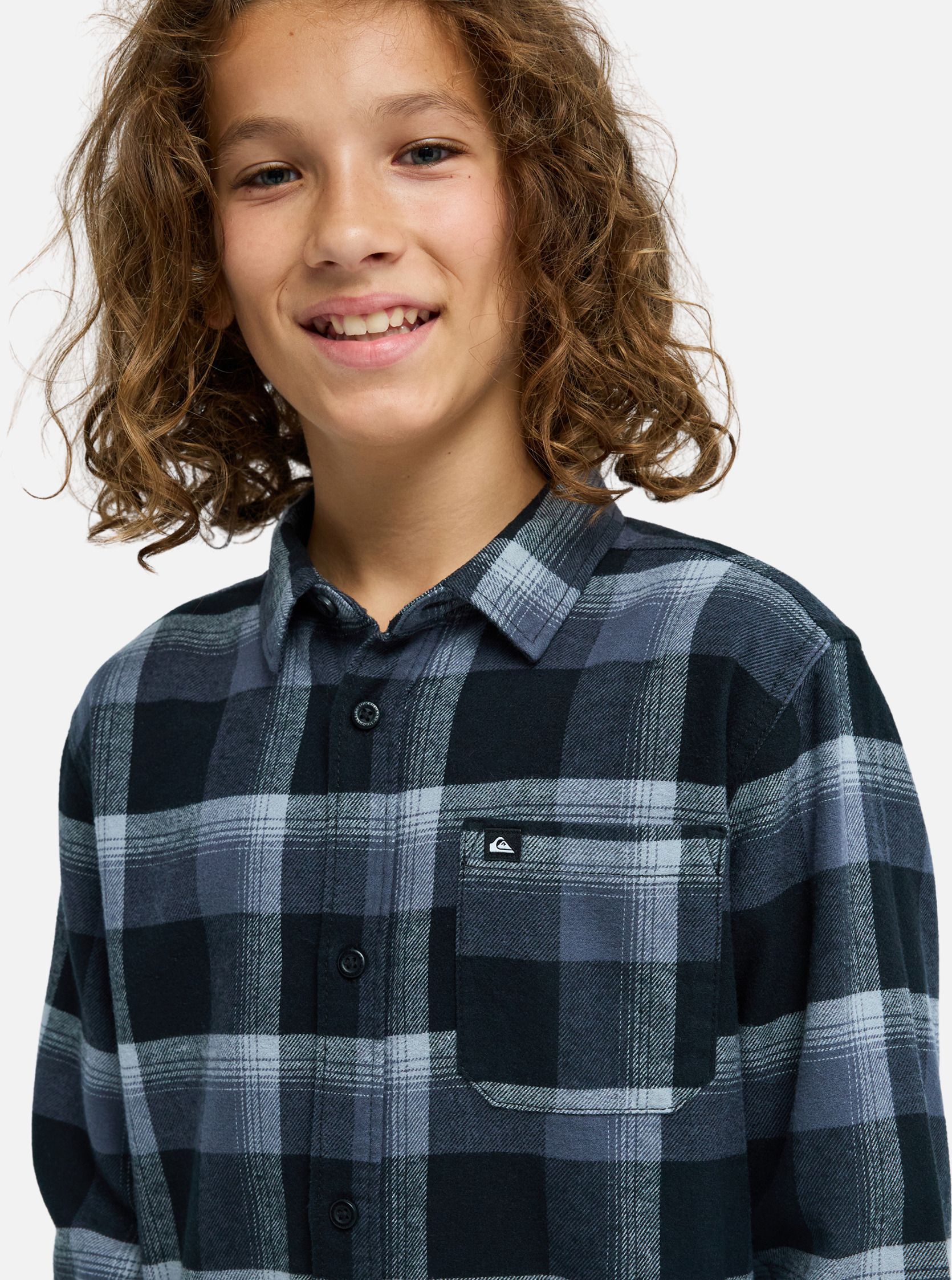 Chemises Motherfly Plaid garçon noir Quiksilver Chemises Motherfly Plaid garçon noir Noir