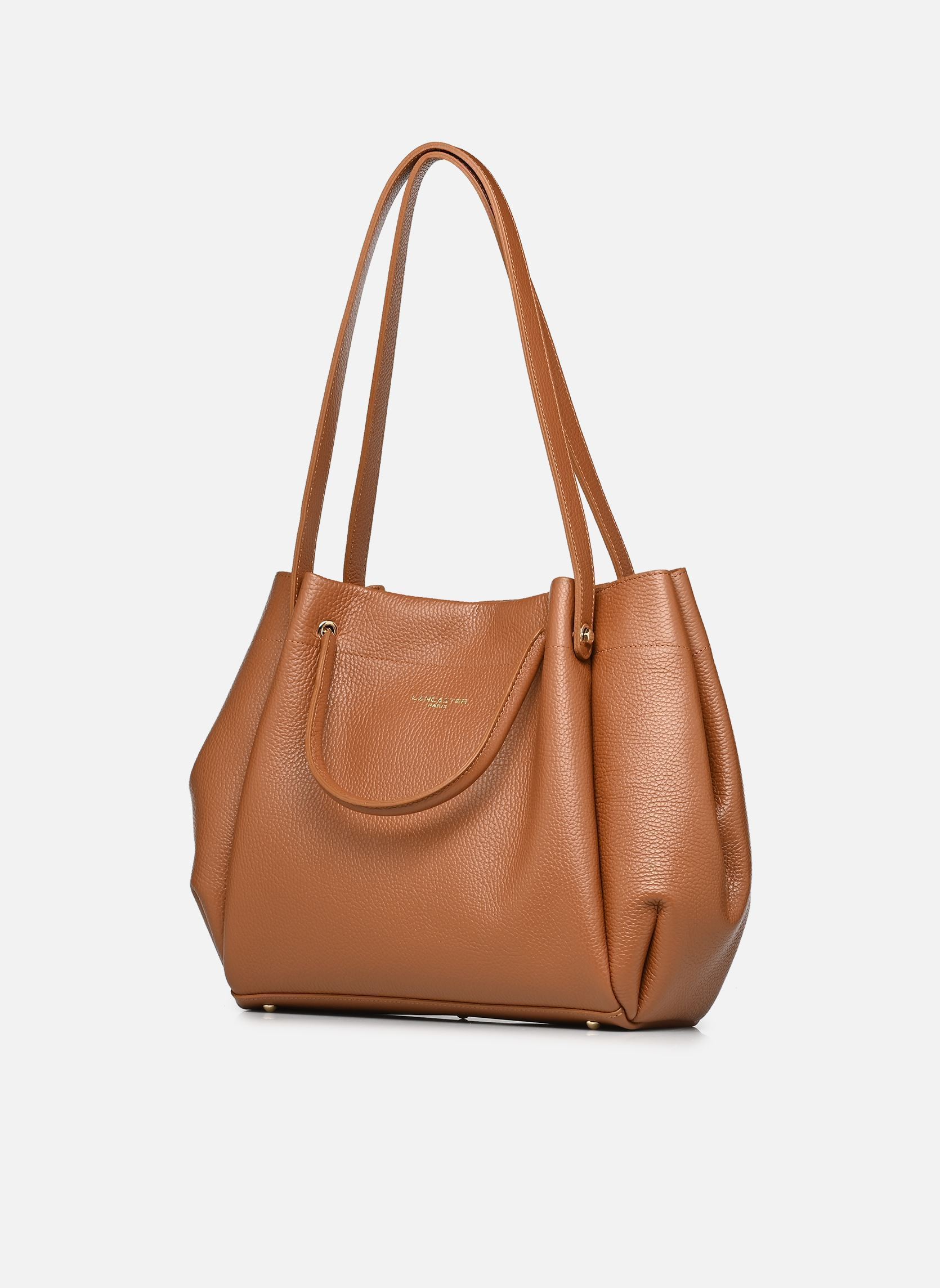 Cabas Sac cabas épaule Foulonné Double LOUISA femme marron Lancaster Cabas Sac cabas épaule Foulonné Double LOUISA femme marron CAMEL - IN - ORANGE