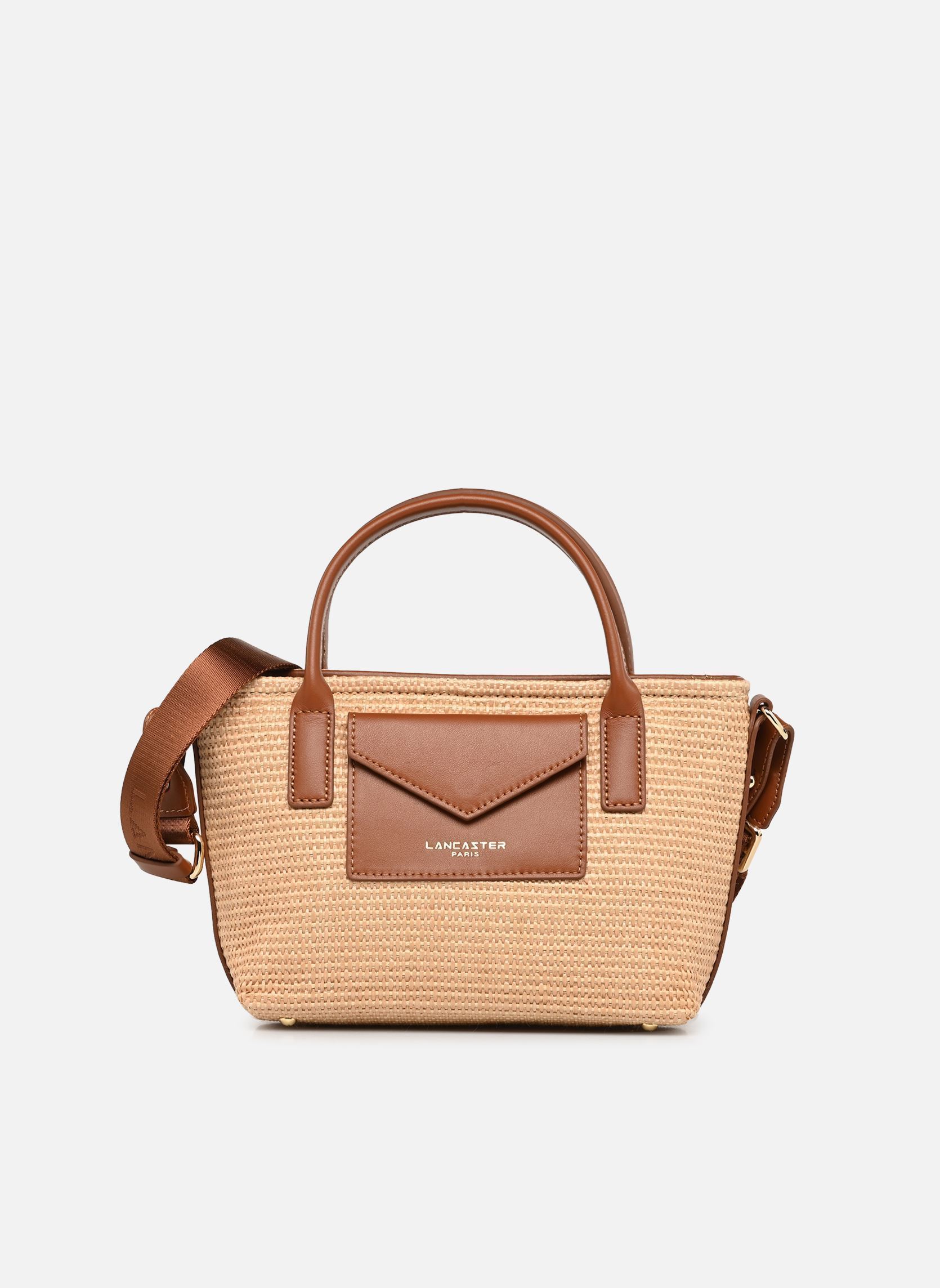 Sacs à main Sac cabas main Zippé Mini KBA Marinière femme marron Lancaster Sacs à main Sac cabas main Zippé Mini KBA Marinière femme marron COGNAC