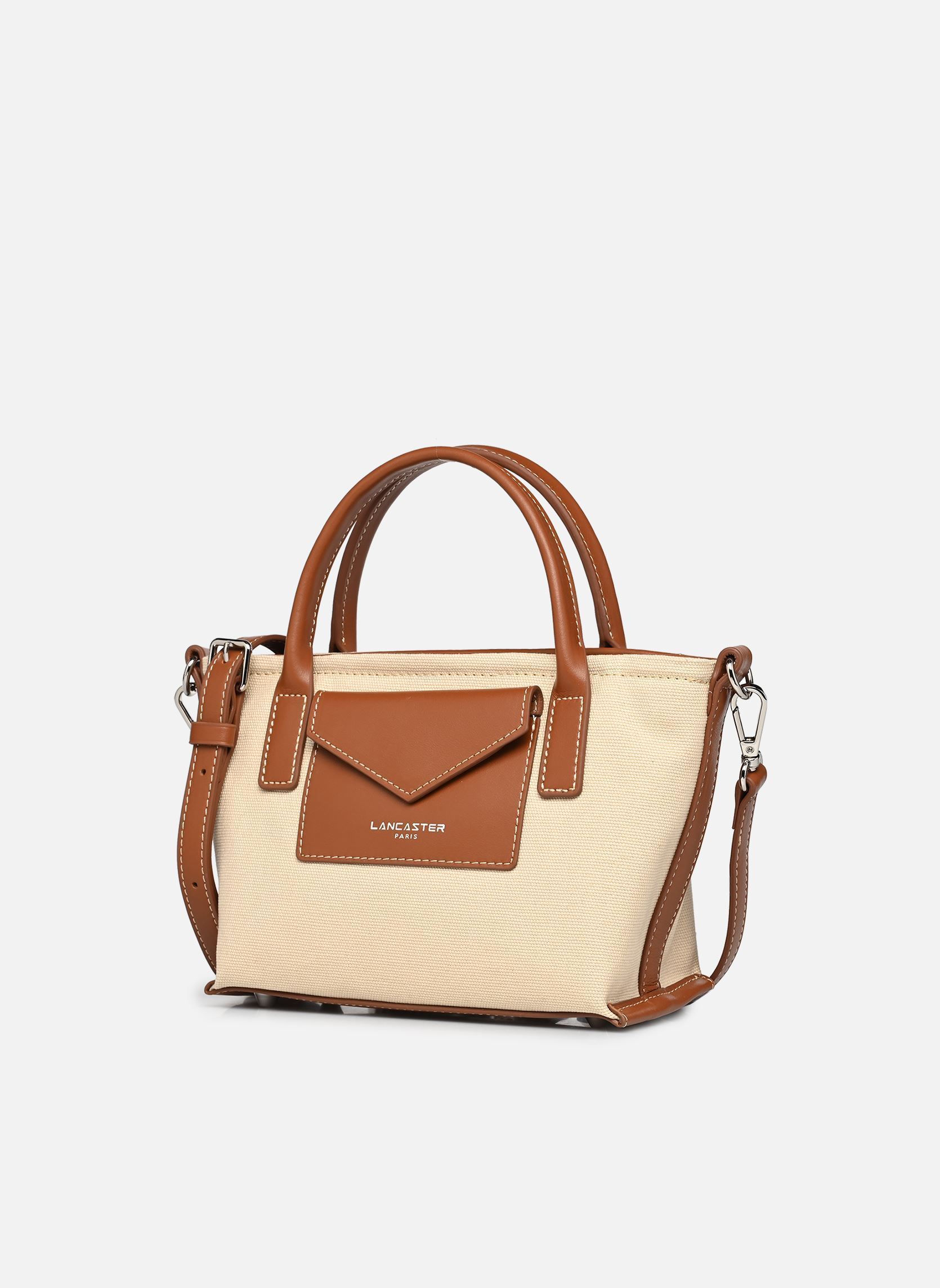 Handtassen Sac cabas main Zippé Mini Canvas KBA dames beige Lancaster Handtassen Sac cabas main Zippé Mini Canvas KBA dames beige BEIGE - COGNAC