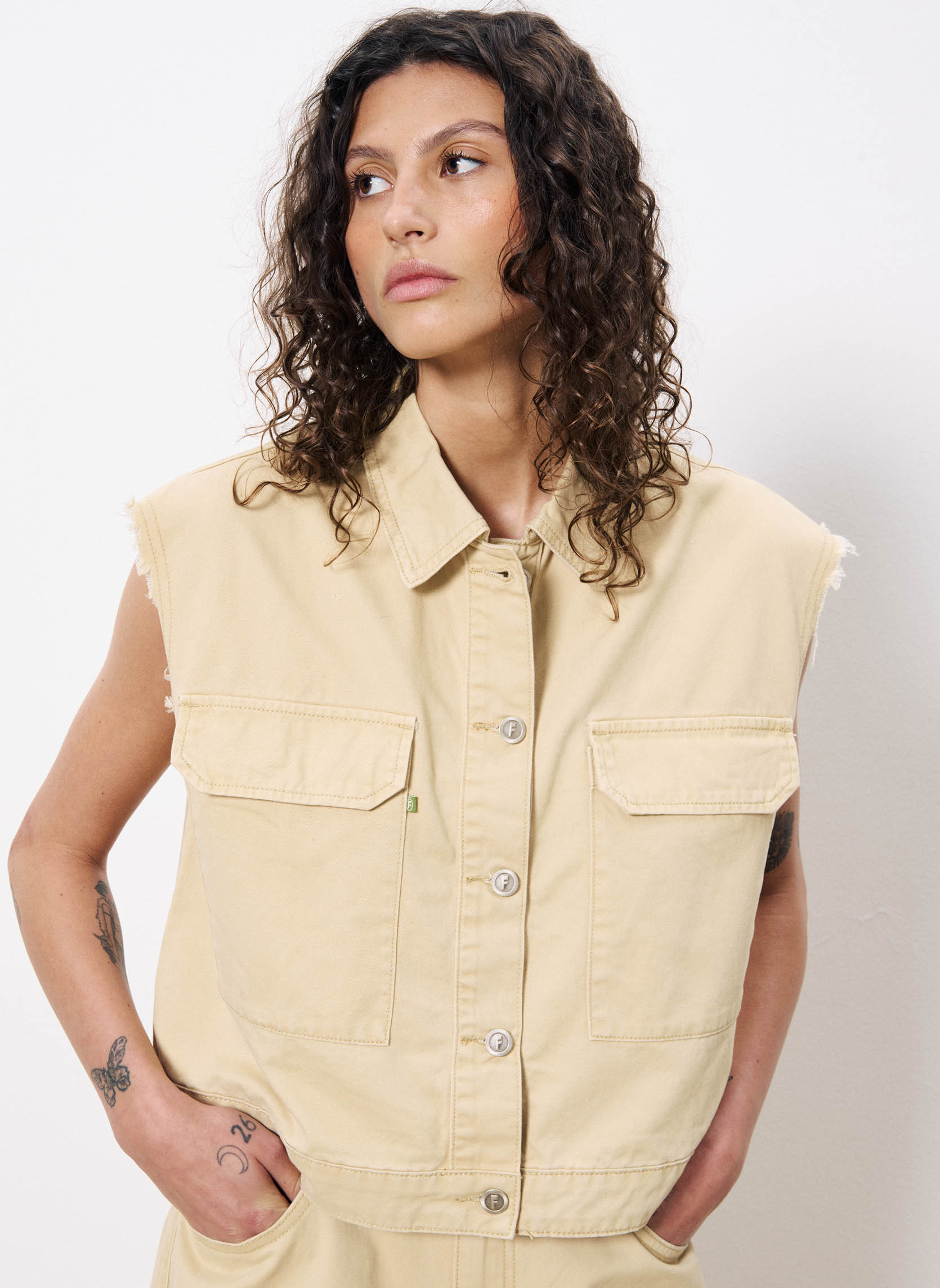 Vestes NAHED femme beige FRNCH Vestes NAHED femme beige Beige