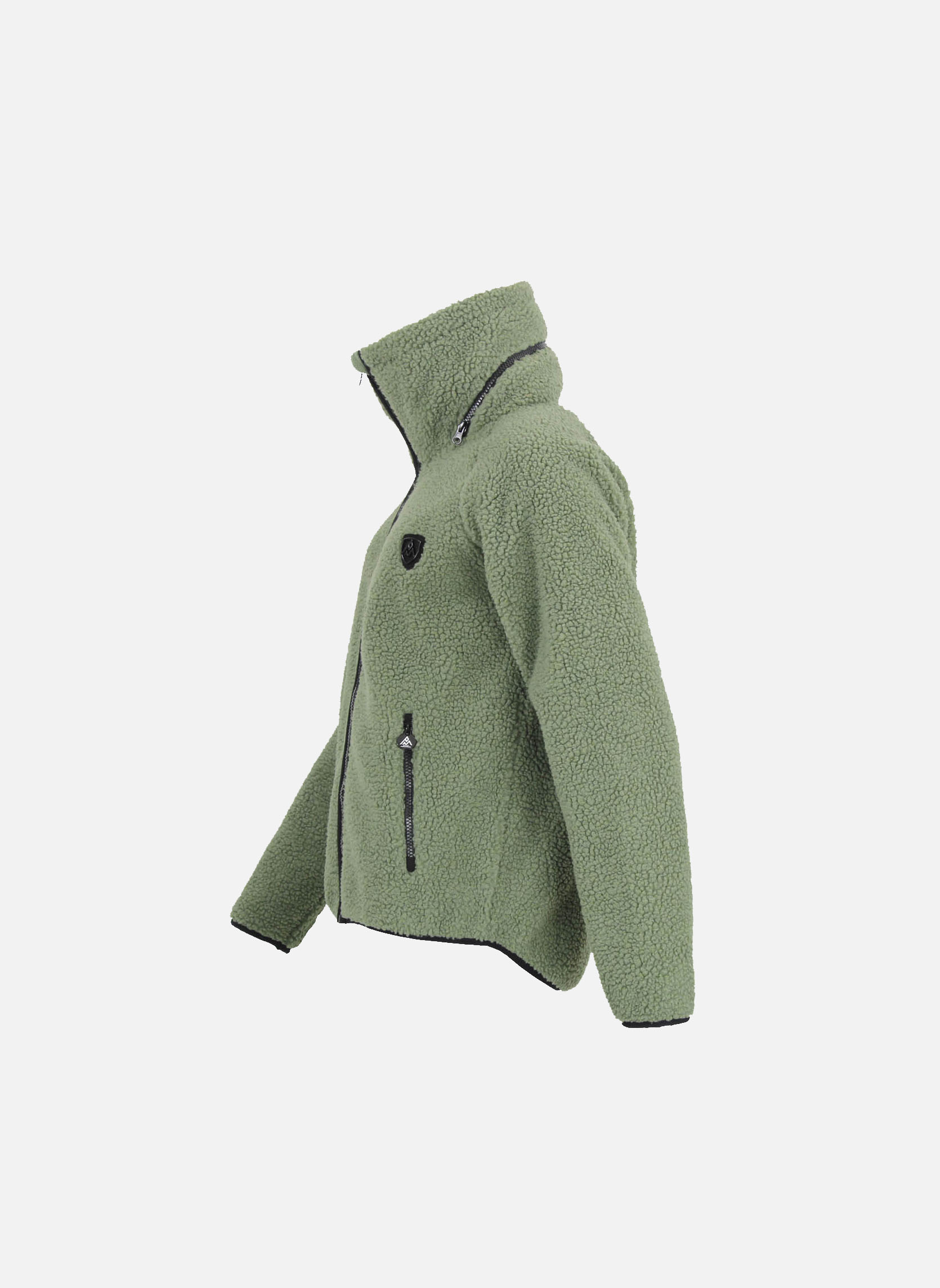 Veste de pyjama courte polaire NACI VERT CANARD
