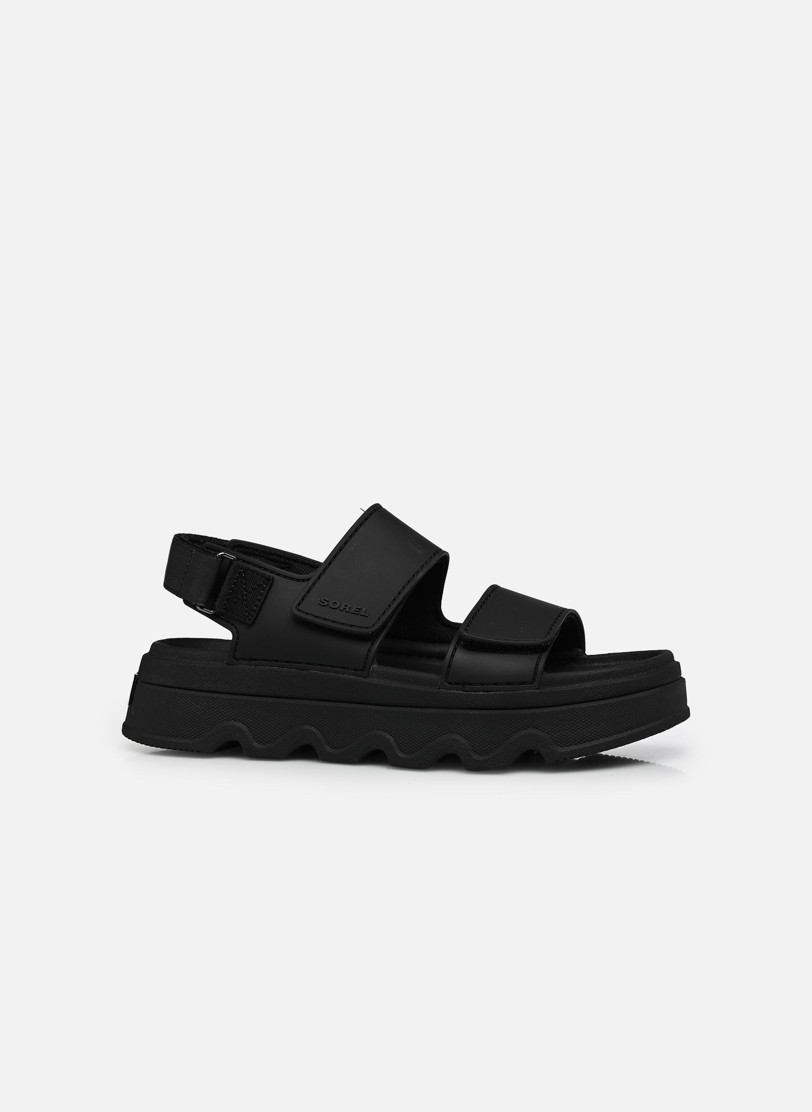 Sandales compensées et plateformes KINETIC SUNCHASE ANKLE STRAP femme noir Sorel Sandales compensées et plateformes KINETIC SUNCHASE ANKLE STRAP femme noir BLACK, SEA SALT