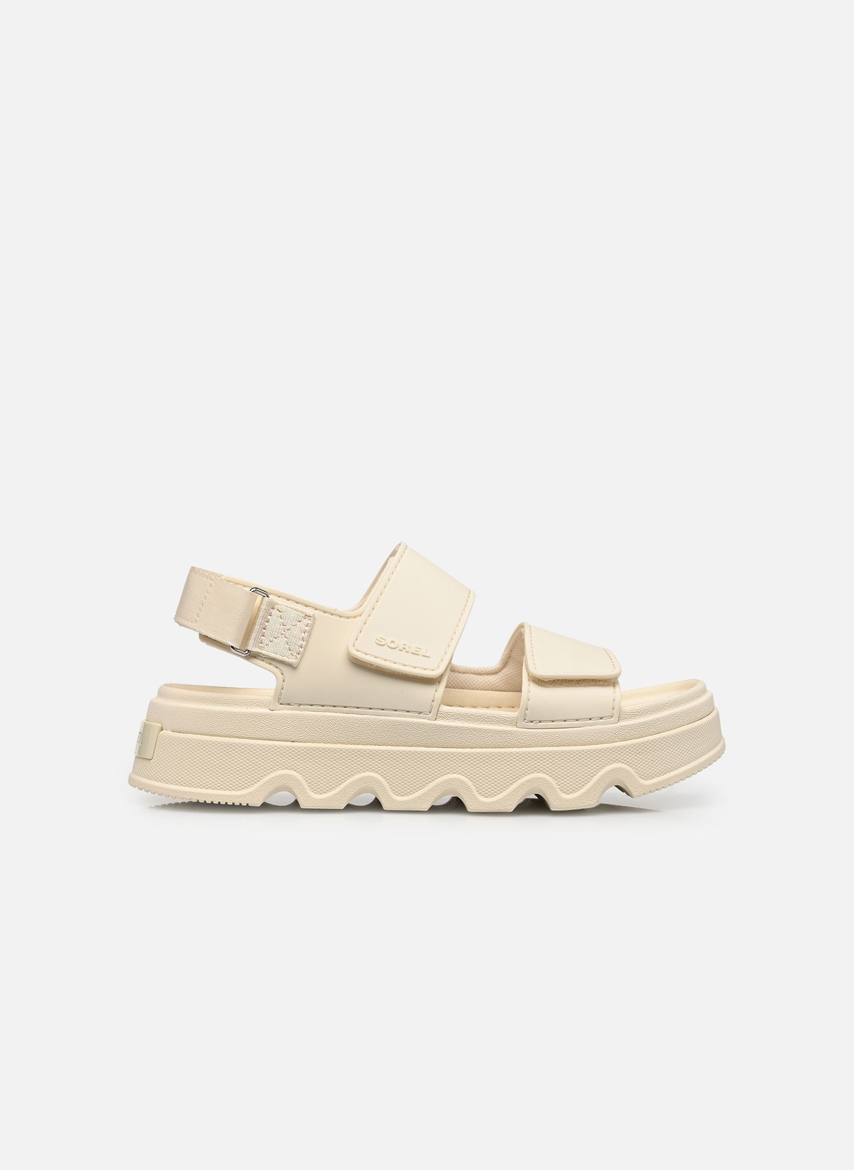 Sandales compensées et plateformes KINETIC SUNCHASE ANKLE STRAP femme blanc Sorel Sandales compensées et plateformes KINETIC SUNCHASE ANKLE STRAP femme blanc CHALK, SEA SALT