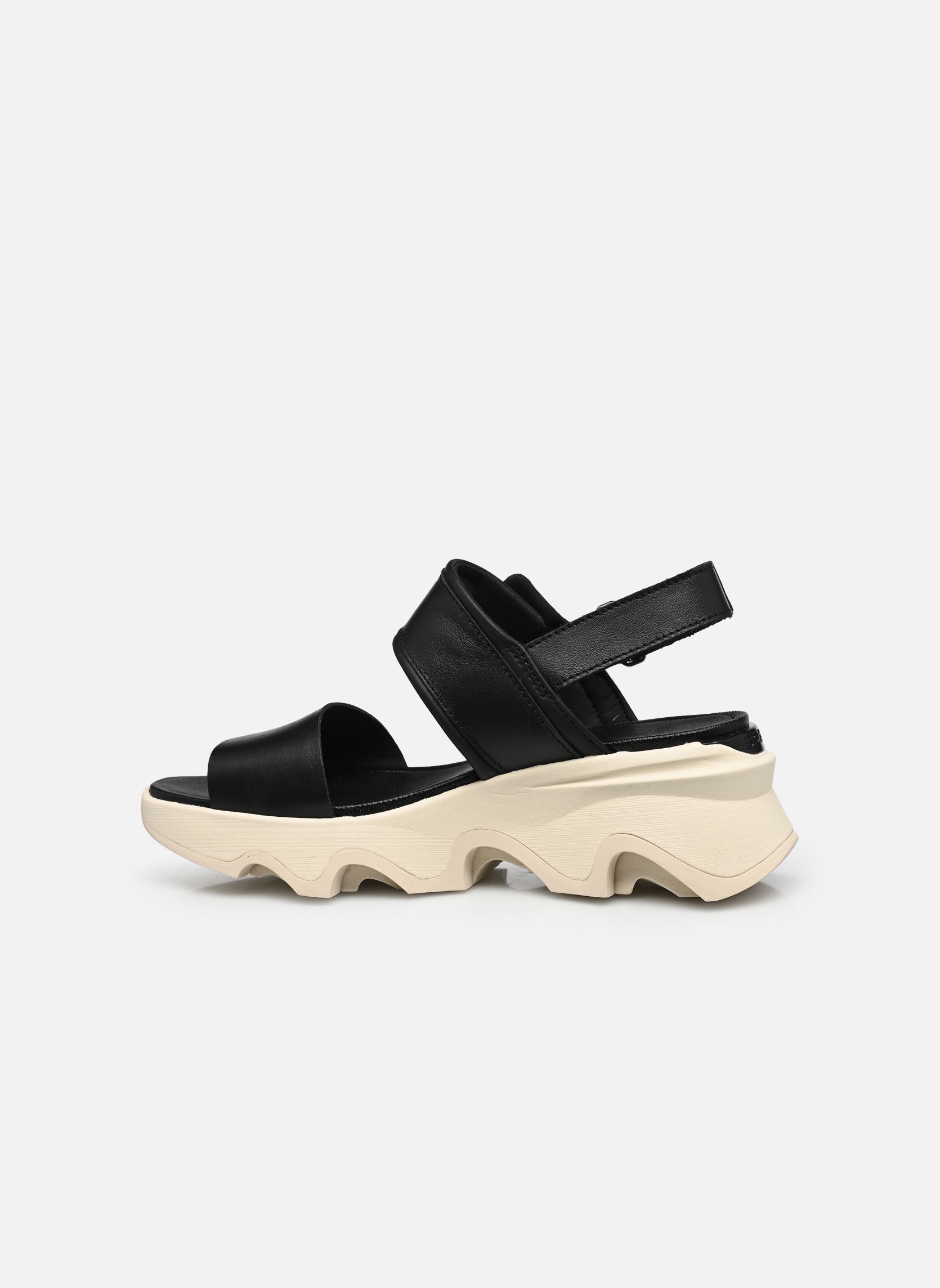 Sandales compensées et plateformes KINETIC IMPACT WEDGE femme noir Sorel Sandales compensées et plateformes KINETIC IMPACT WEDGE femme noir Black, Chalk