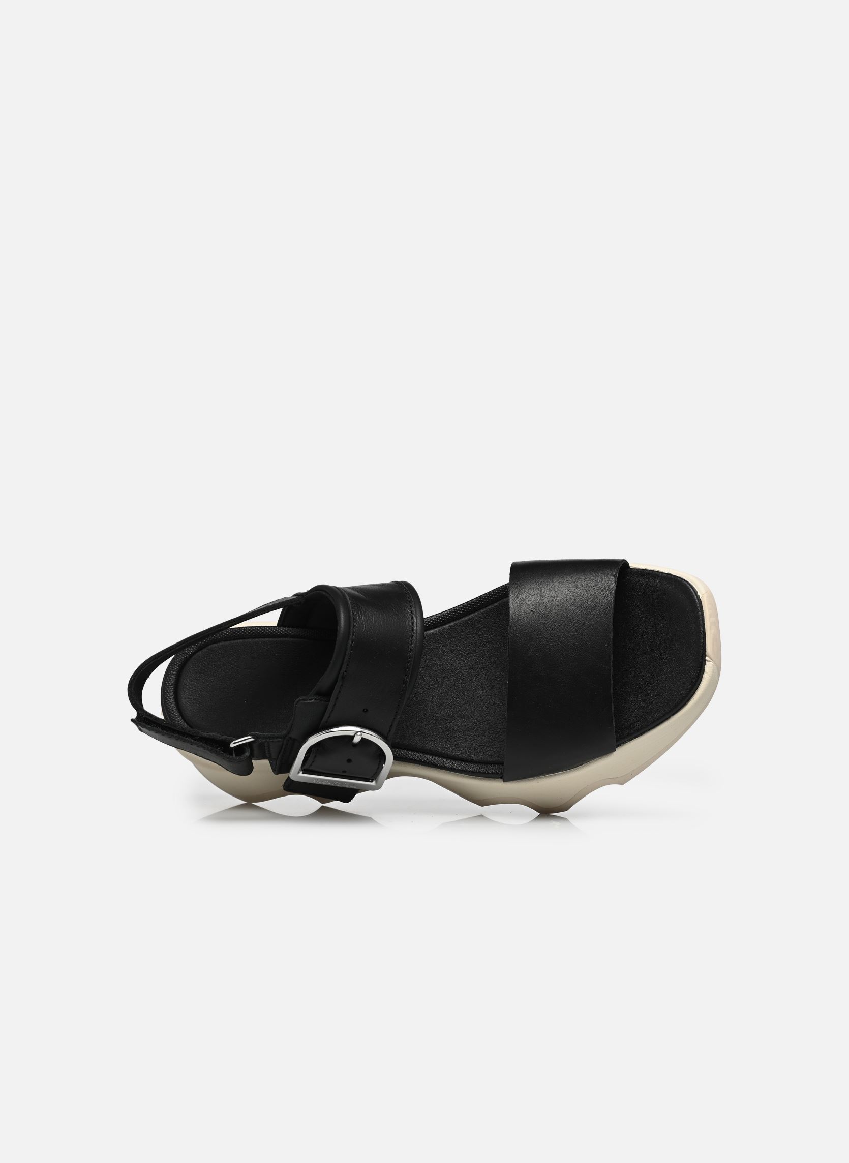 Sandales compensées et plateformes KINETIC IMPACT WEDGE femme noir Sorel Sandales compensées et plateformes KINETIC IMPACT WEDGE femme noir Black, Chalk