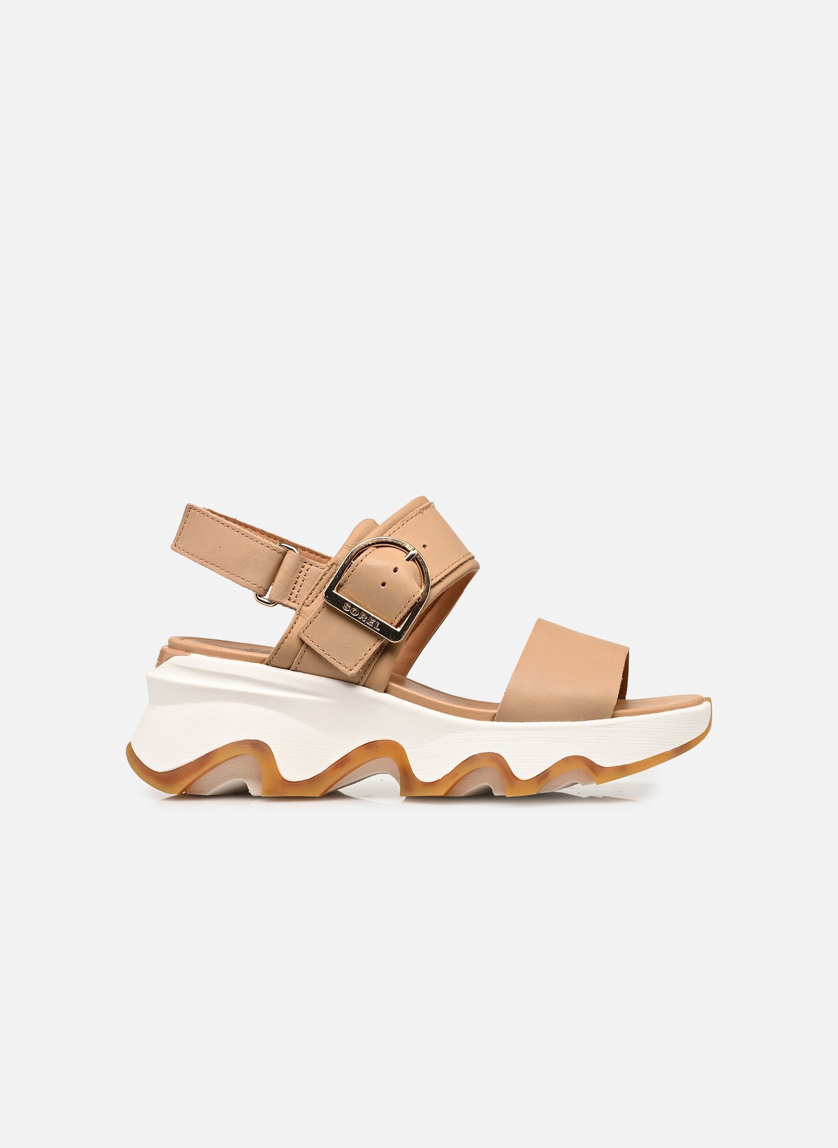 Sandales compensées et plateformes KINETIC IMPACT WEDGE femme beige Sorel Sandales compensées et plateformes KINETIC IMPACT WEDGE femme beige Honest Beige, Sea Salt