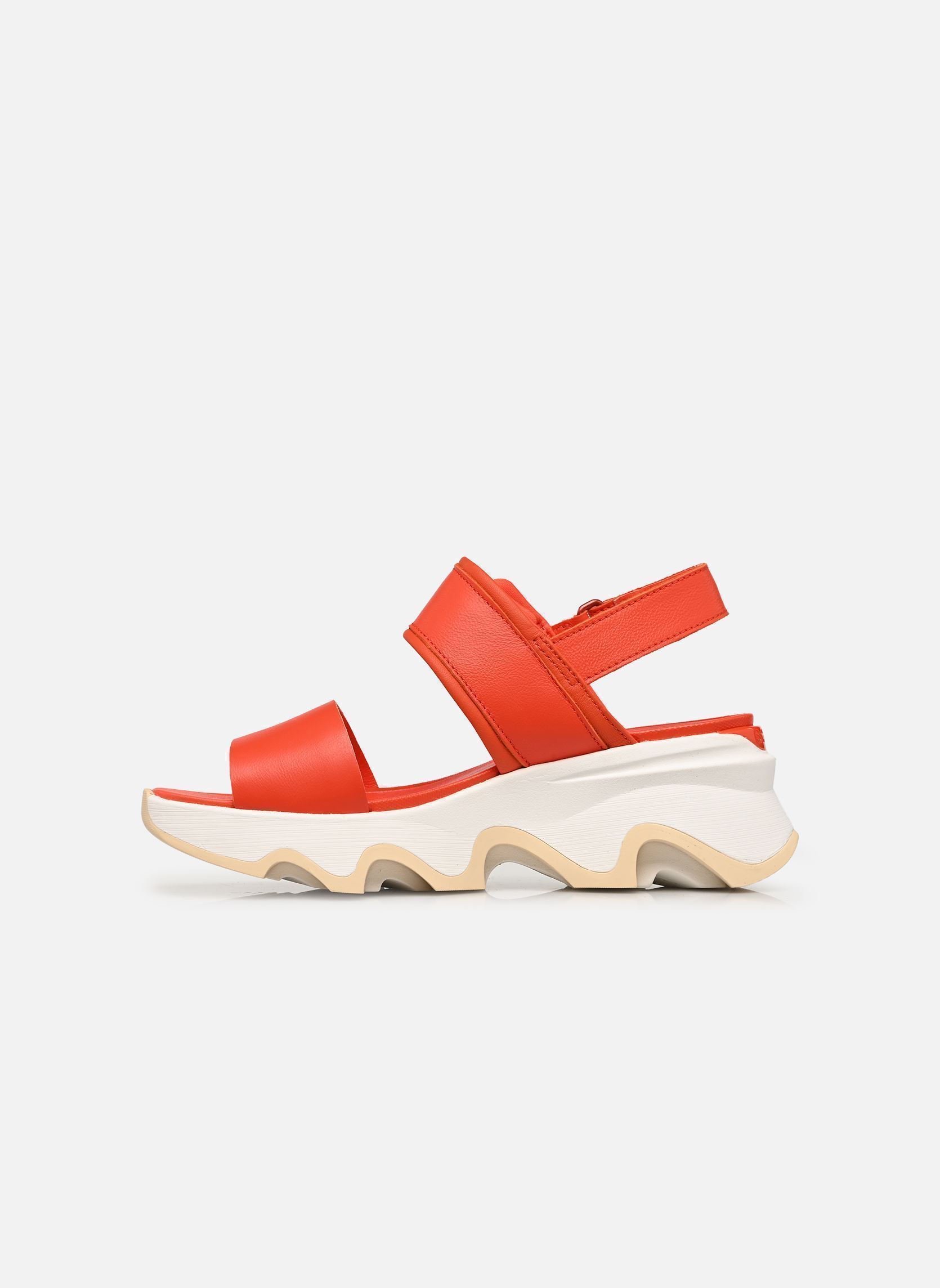 Sandales compensées et plateformes KINETIC IMPACT WEDGE femme orange Sorel Sandales compensées et plateformes KINETIC IMPACT WEDGE femme orange Crimson Fire, Honey White