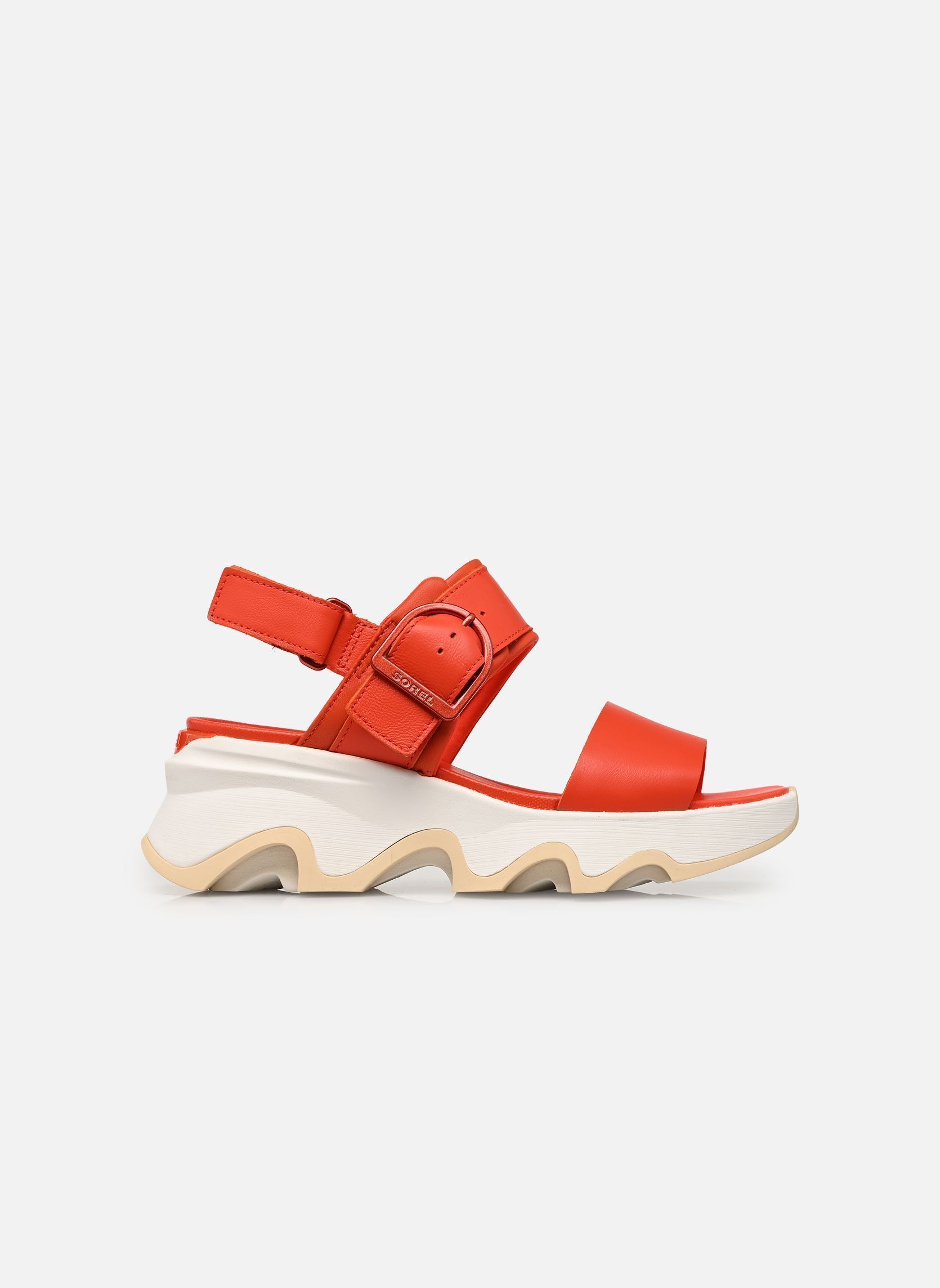 Sandales compensées et plateformes KINETIC IMPACT WEDGE femme orange Sorel Sandales compensées et plateformes KINETIC IMPACT WEDGE femme orange Crimson Fire, Honey White