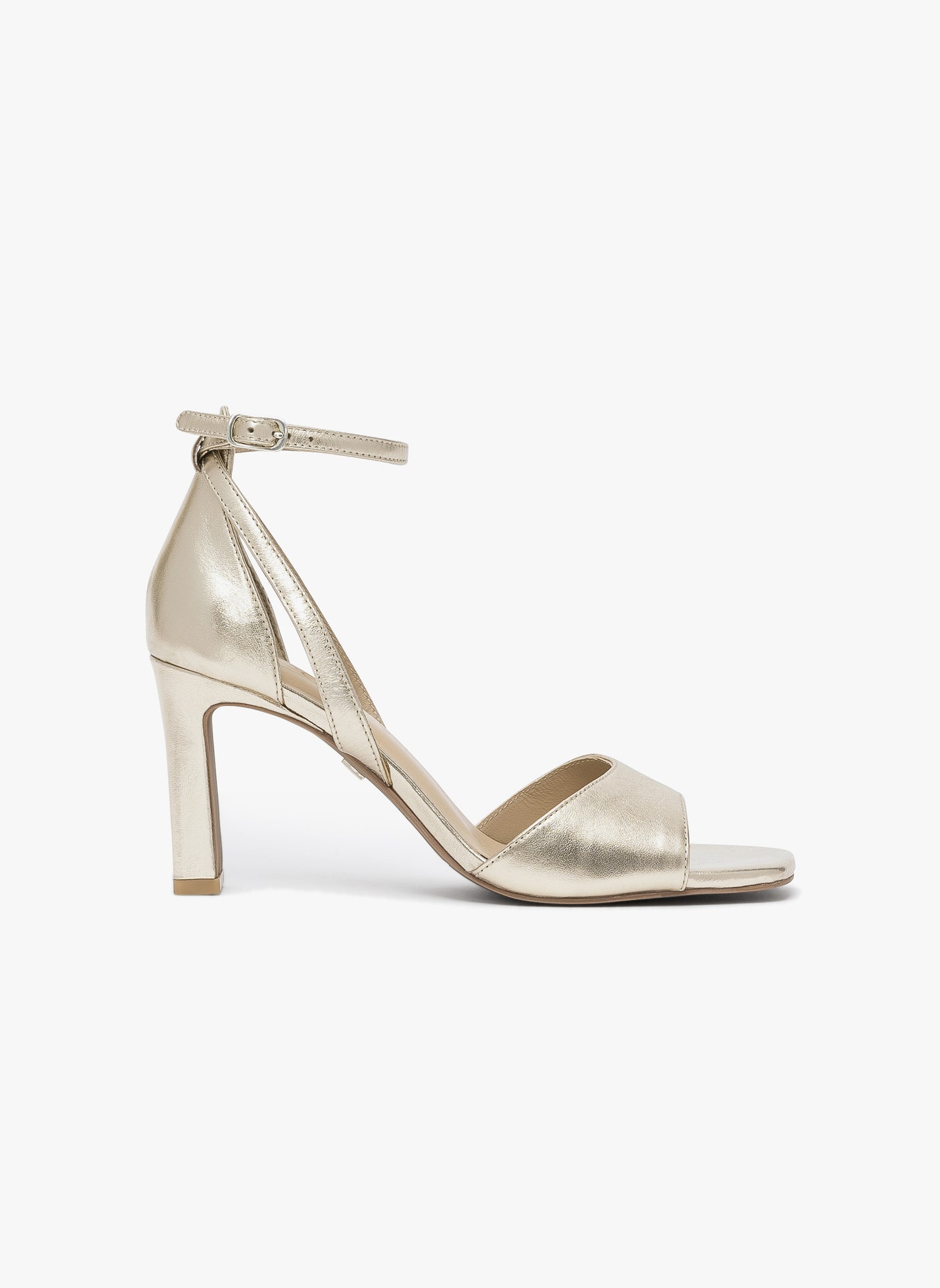 Sandales à Talons Bocage Dorées - Taille 36, Talon 6cm, Occasion Bon état