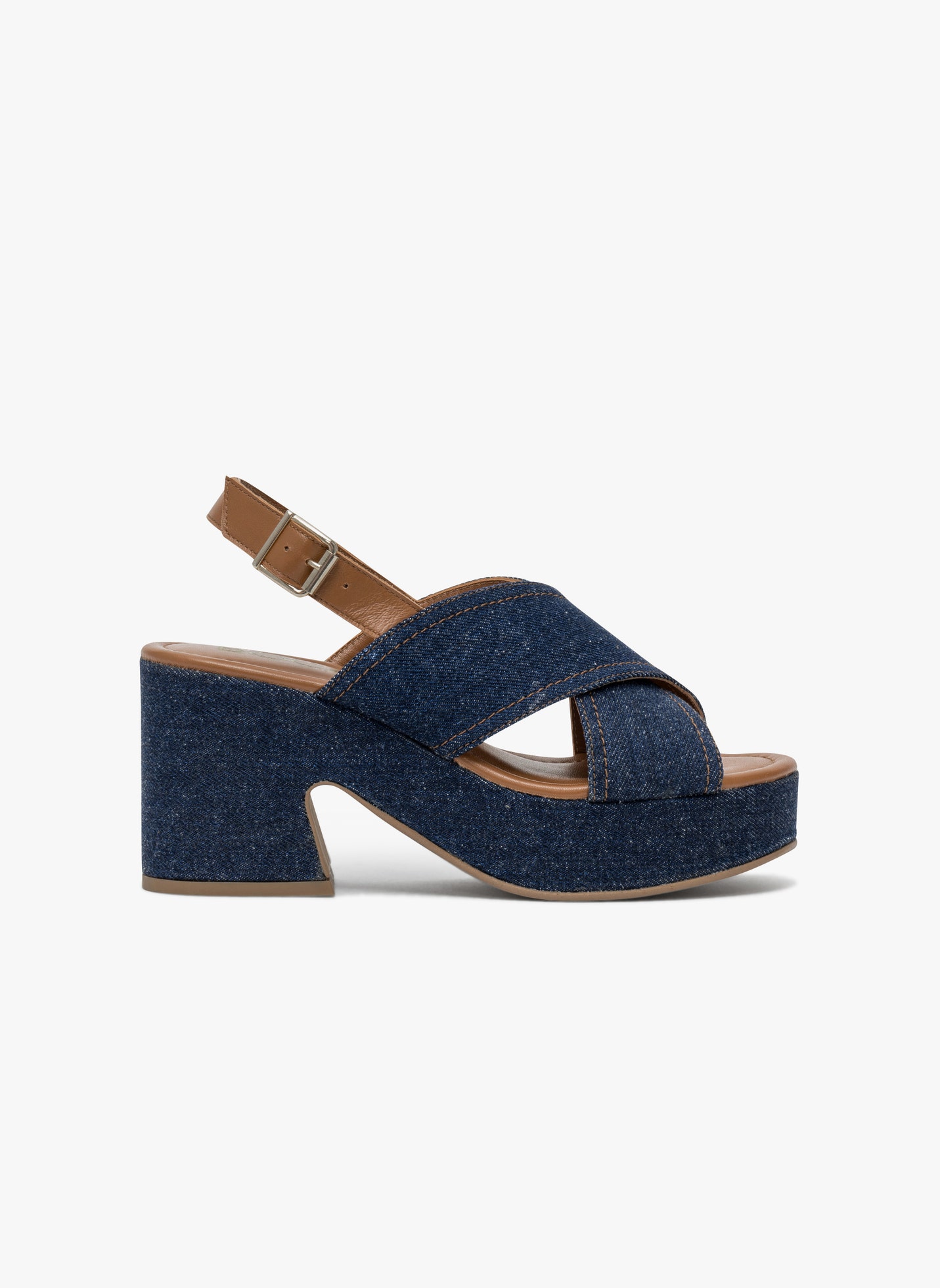 Sandales Sandale À Talon PLUMA Denim bleu Bocage Sandales Sandale À Talon PLUMA Denim bleu blue