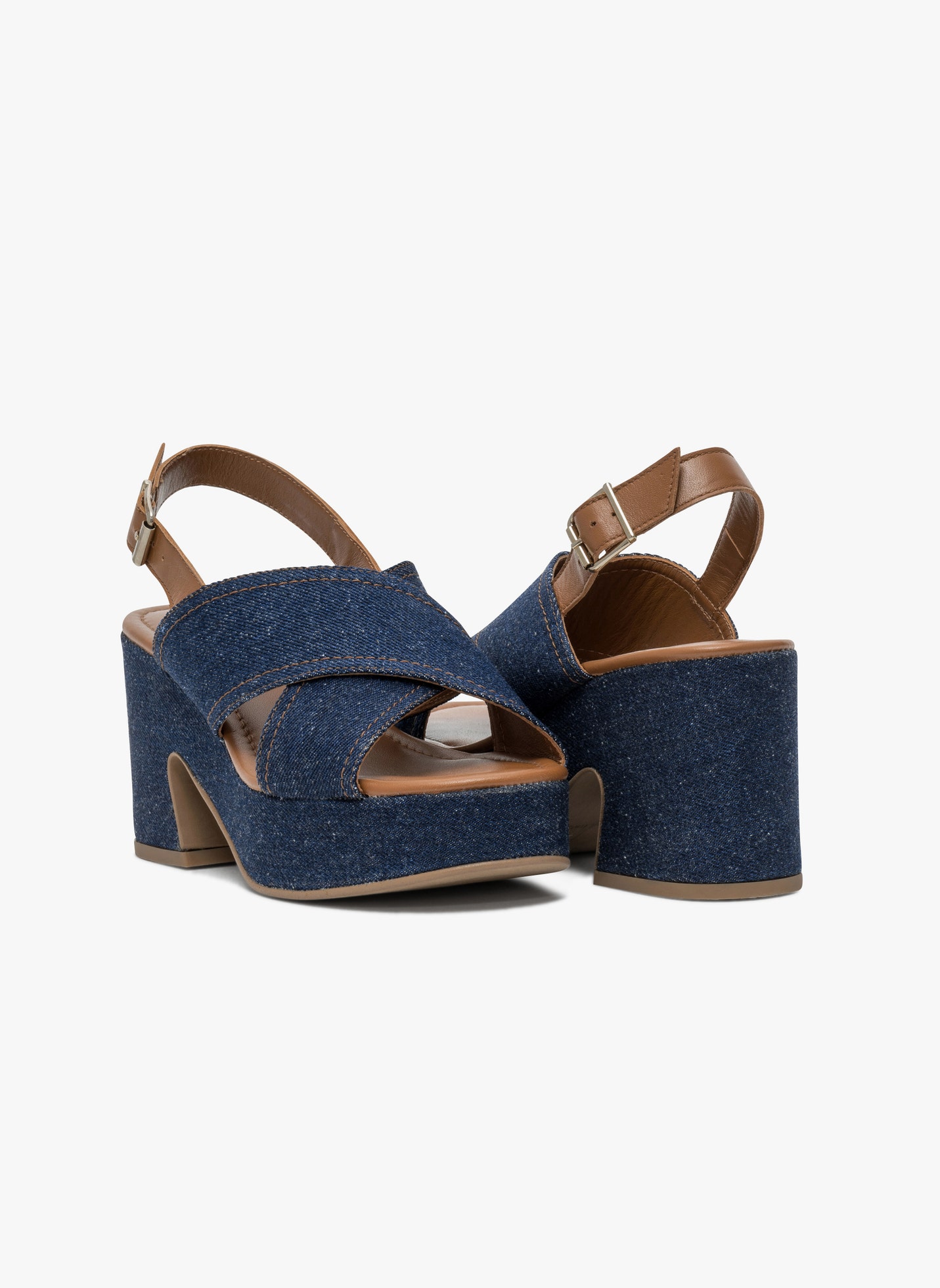 Sandales Sandale À Talon PLUMA Denim bleu Bocage Sandales Sandale À Talon PLUMA Denim bleu blue