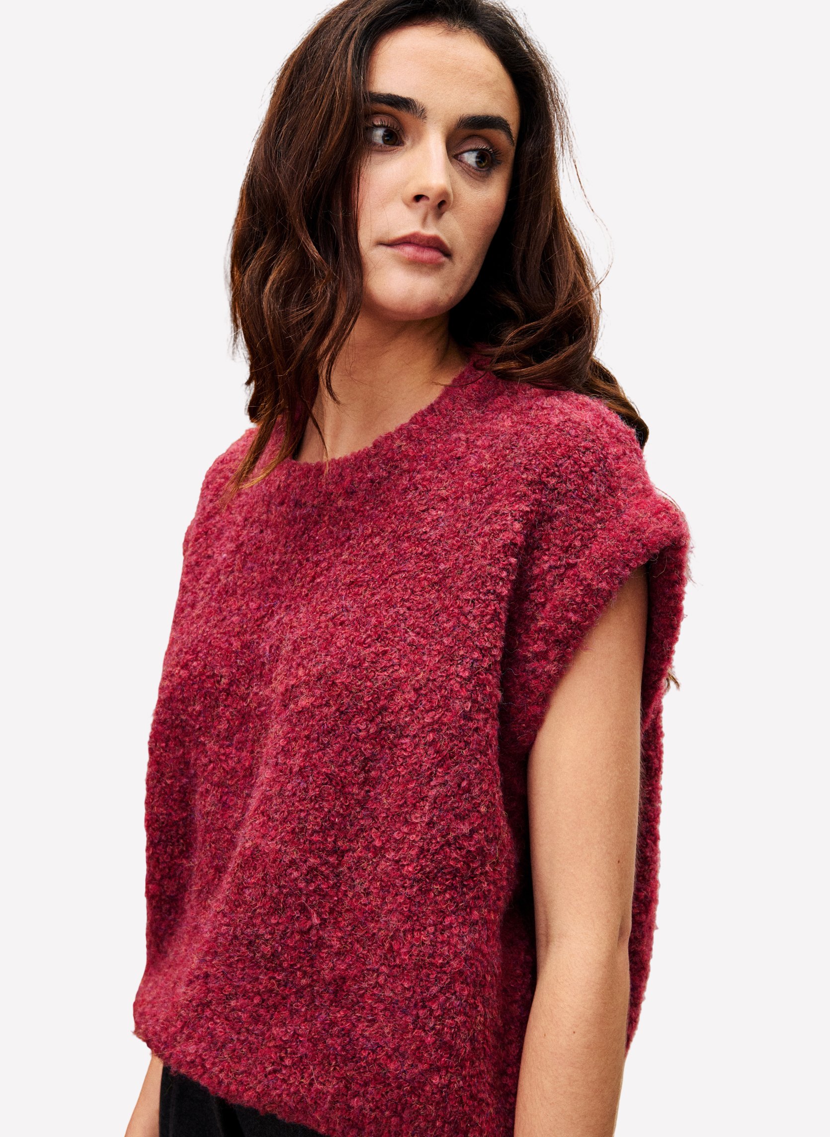 GAP Pull Femme Tg XS Casual Vintage Coton Rose