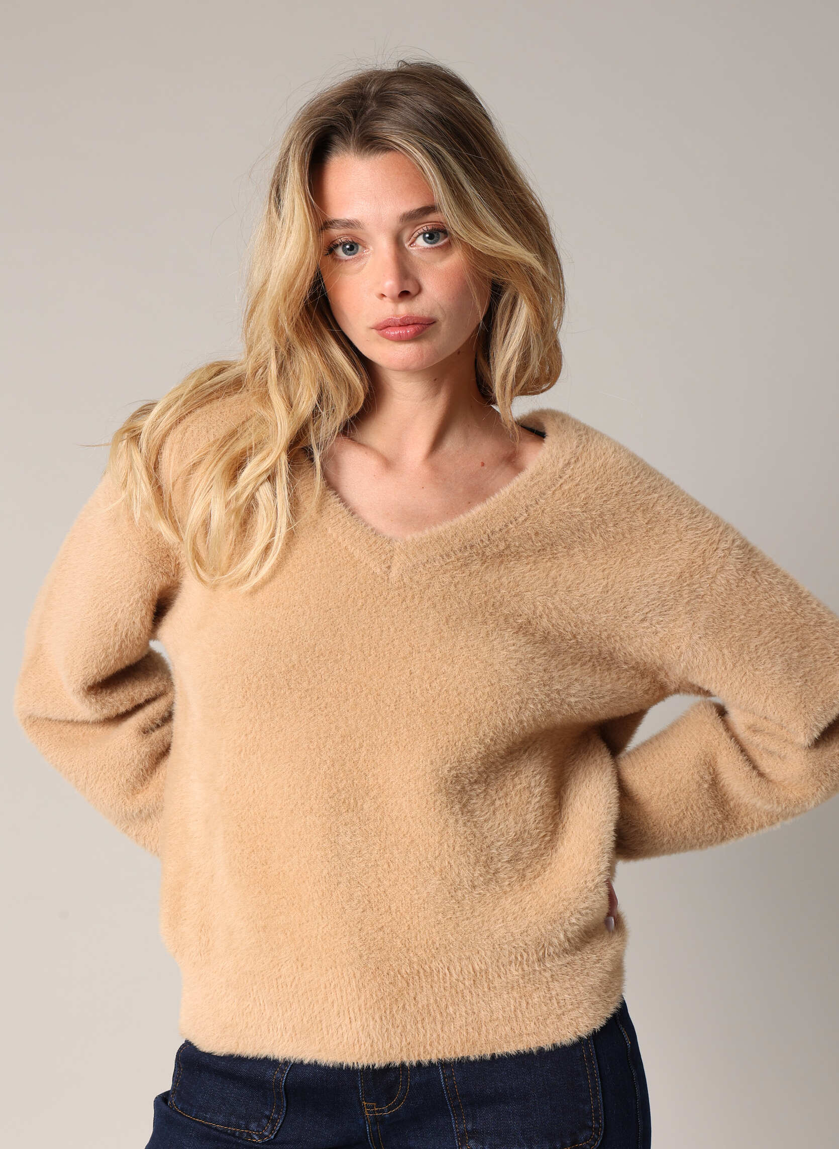 Pull Femme Sweewe – Marron Imprimé Animal – Col Haut – Manches Longues – Taille S – Très Bon état