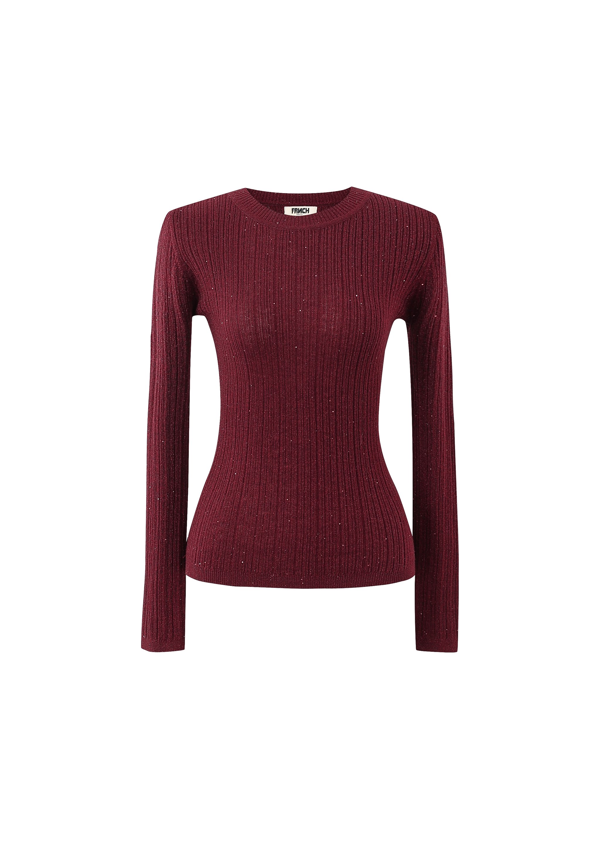Pull J.CREW Femme Bordeaux, 100% Laine, Taille M - Avec Patchs Cuir Sur Manches, Très Bon état