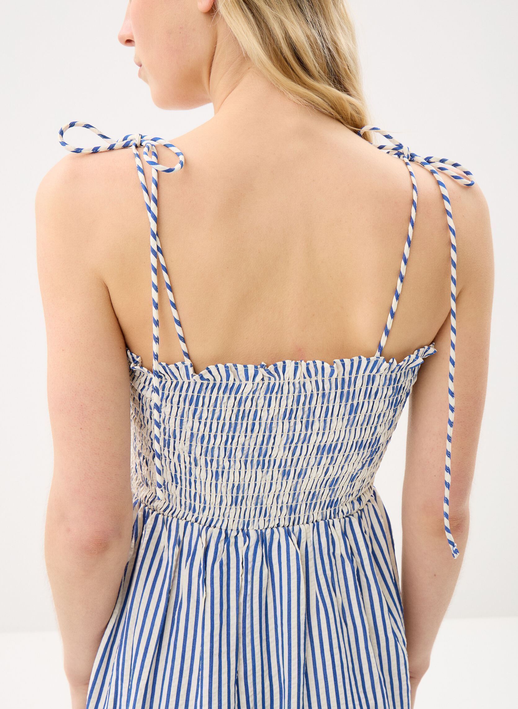 Robes longues RSALY femme bleu MADE BY Robes longues RSALY femme bleu IMP_TRANSAT STRIPES_BLEU