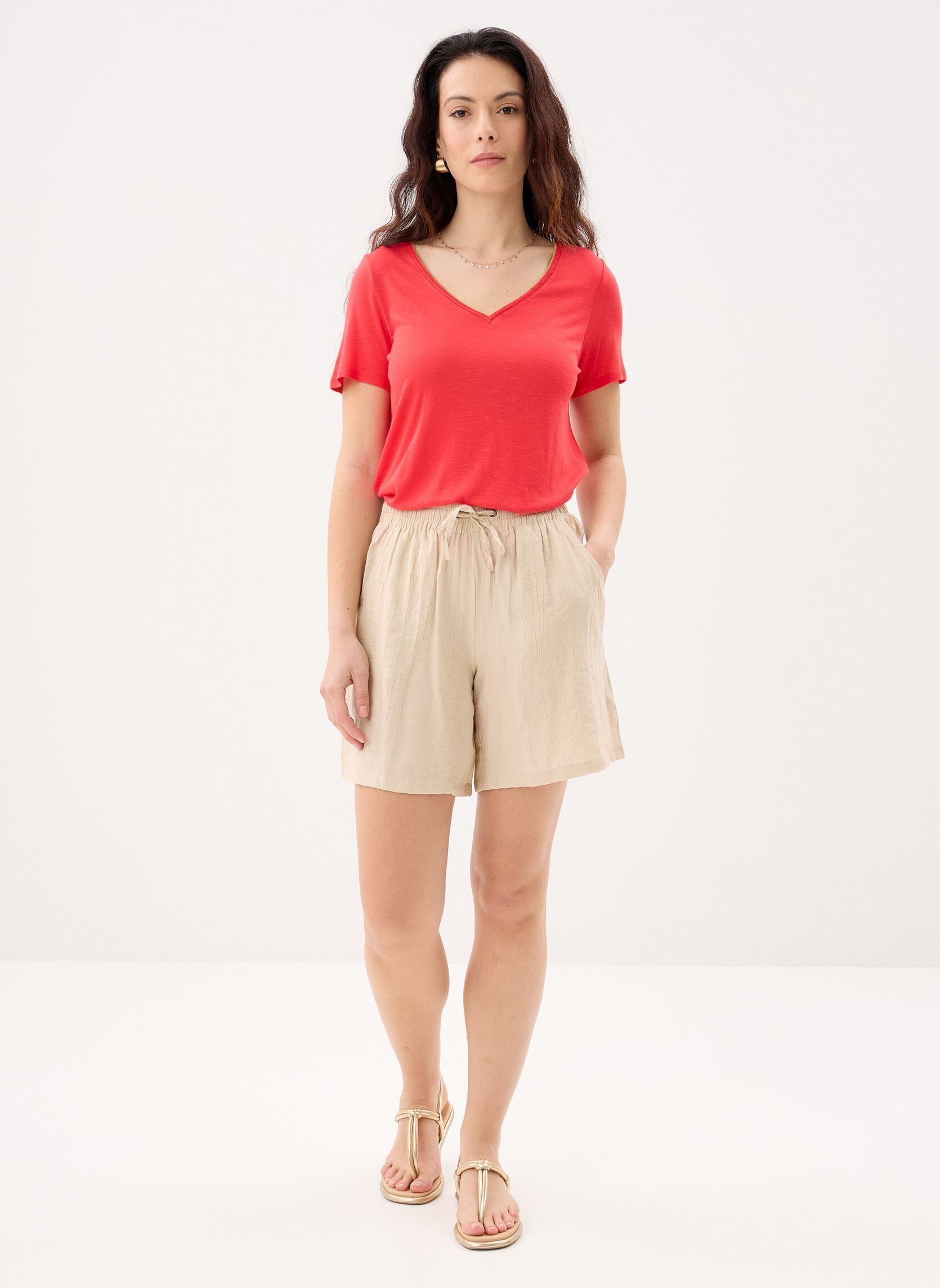 Shorts SHORT- FUIDE femme beige MADE BY Shorts SHORT- FUIDE femme beige PETOTE