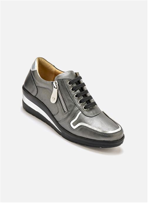 Pediconfort Derbies Derbies cuir détails métallisés - Gris femme gris