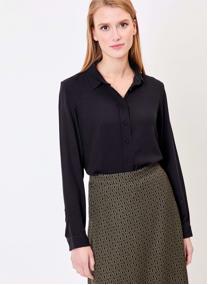 Chemises Chemisier fluide droit MARGE femme noir Princesse Nomade Chemises Chemisier fluide droit MARGE femme noir Noir