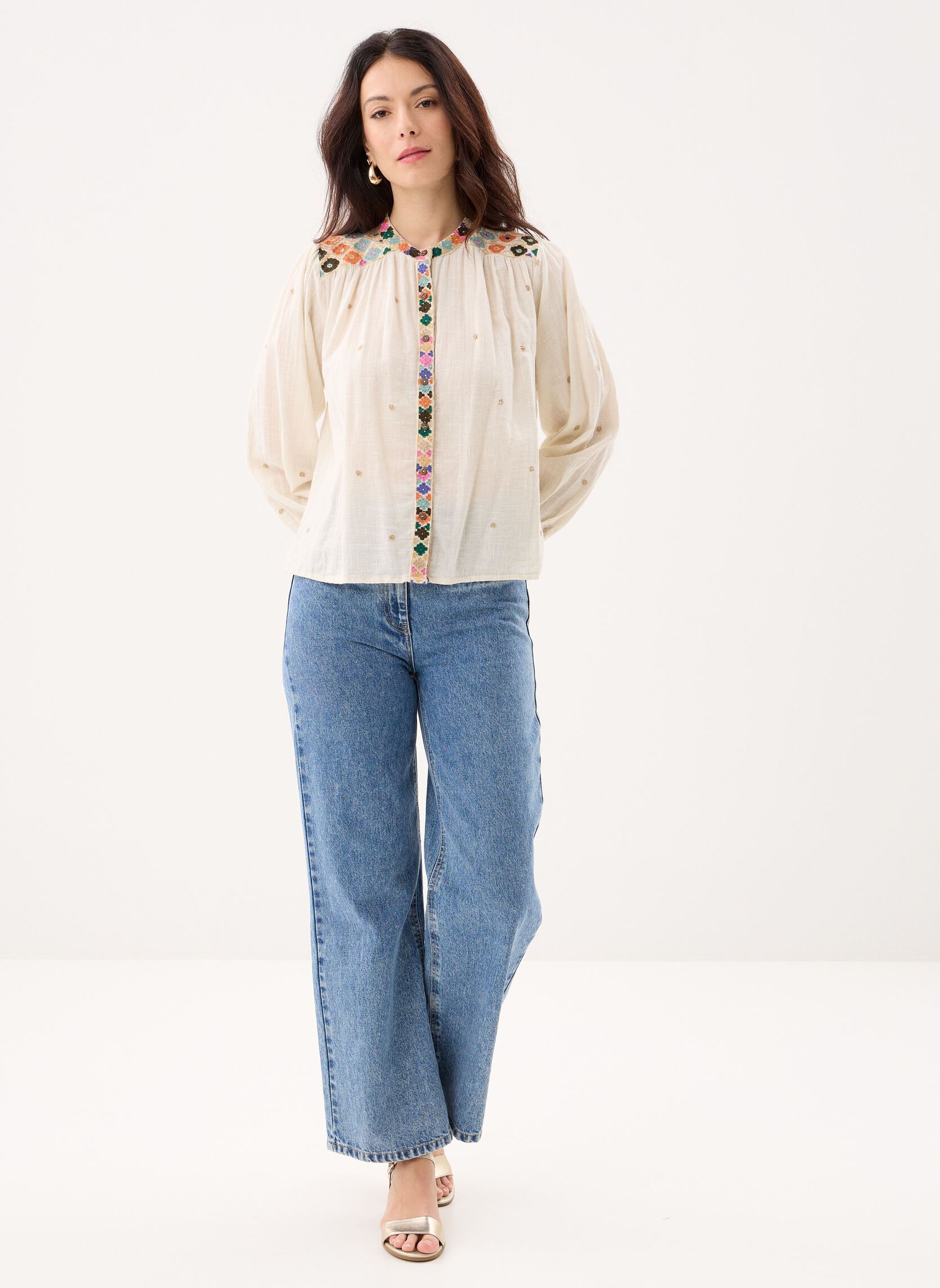 Blusen Cleo damen weiß Maison Hotel Blusen Cleo damen weiß Off white