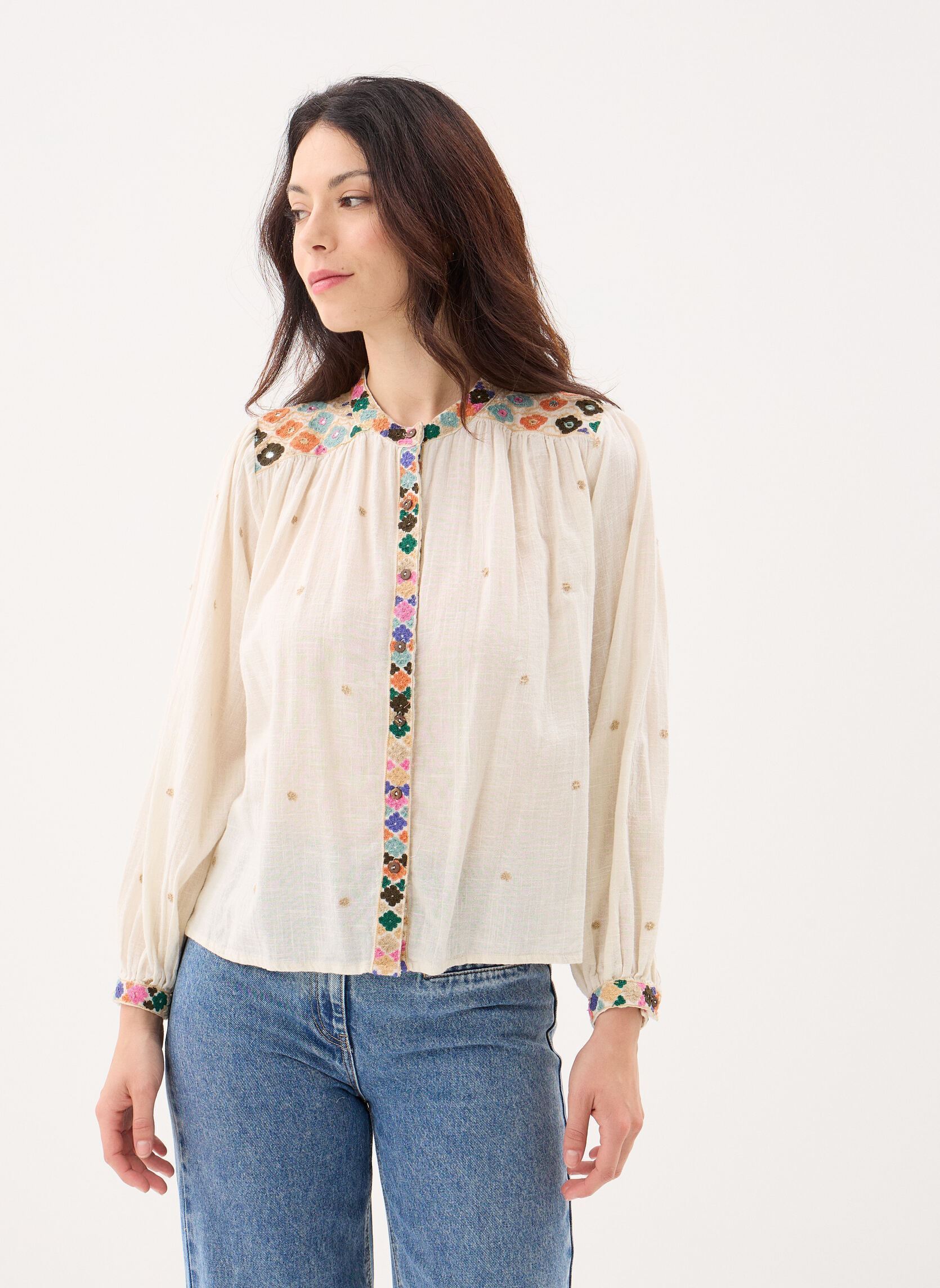 Blusen Cleo damen weiß Maison Hotel Blusen Cleo damen weiß Off white