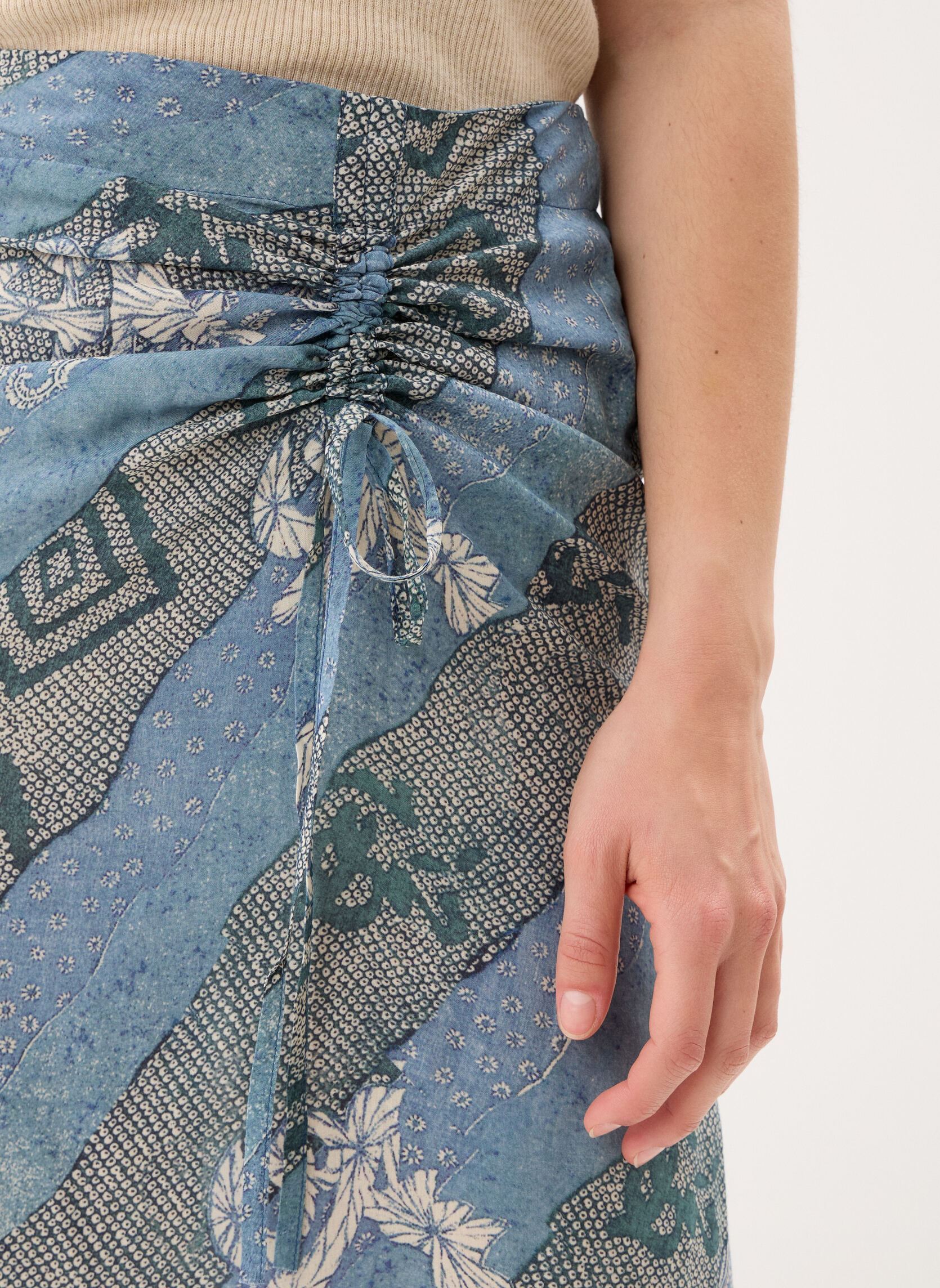 Midi-Röcke Nara damen blau Maison Hotel Midi-Röcke Nara damen blau Indigo Bloom