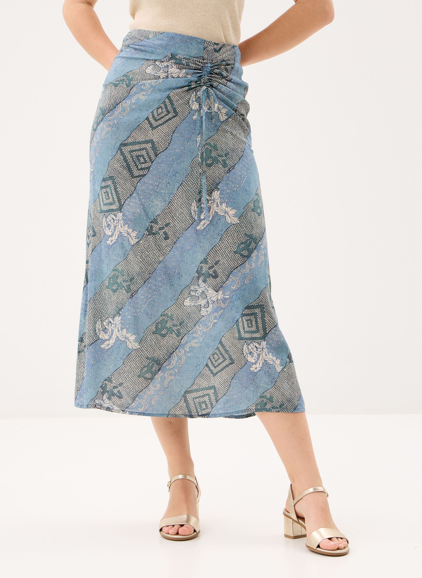 Midi-Röcke Nara damen blau Maison Hotel Midi-Röcke Nara damen blau Indigo Bloom