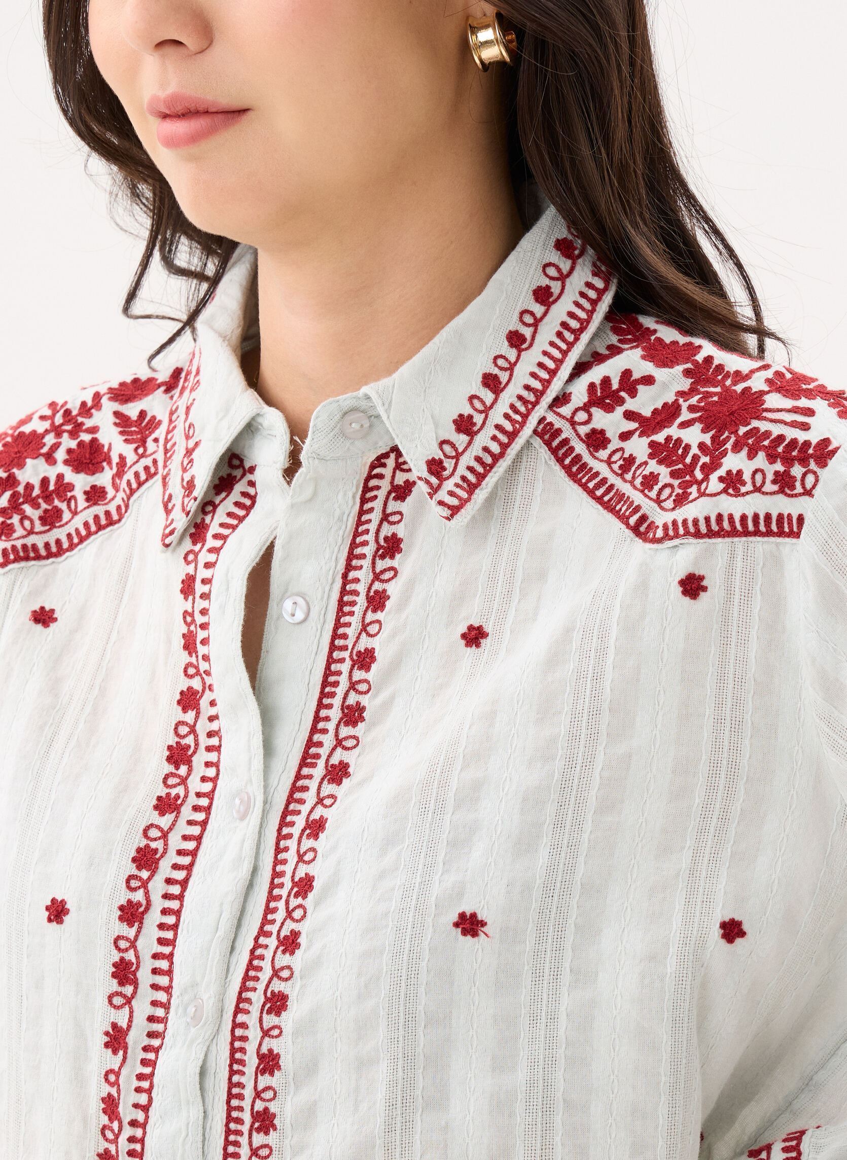 Chemises Salinger femme blanc Maison Hotel Chemises Salinger femme blanc Blue Paprika