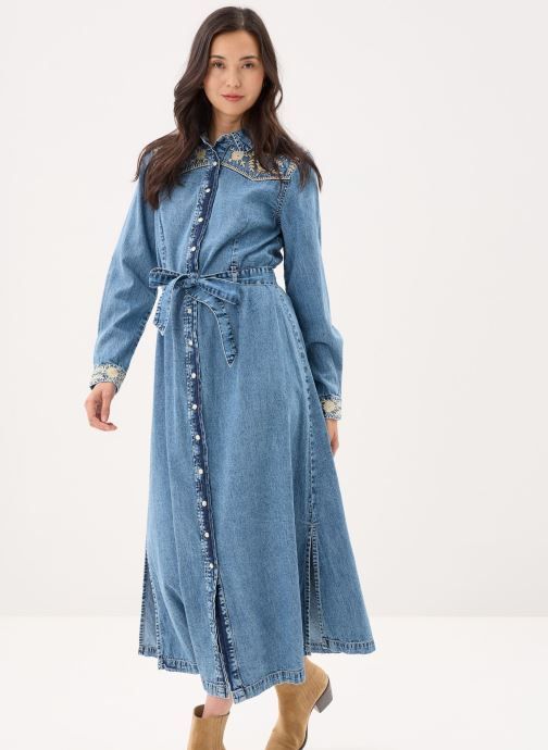 Maison Hotel Lange jurken Amelia robe dames blauw