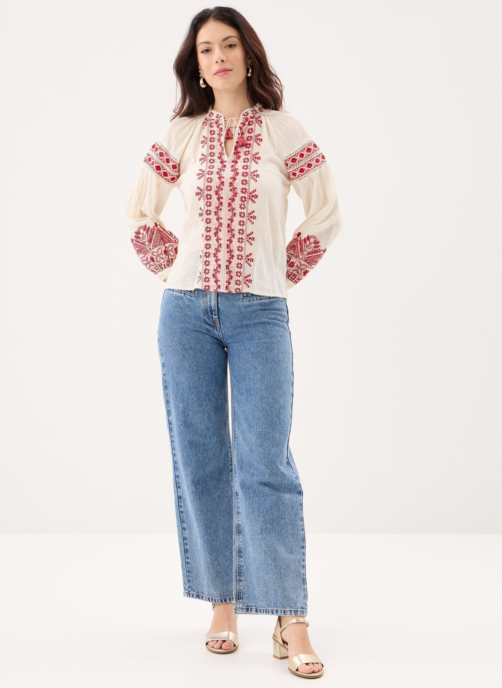 Blouses Antonella dames wit Maison Hotel Blouses Antonella dames wit CRANBERRY