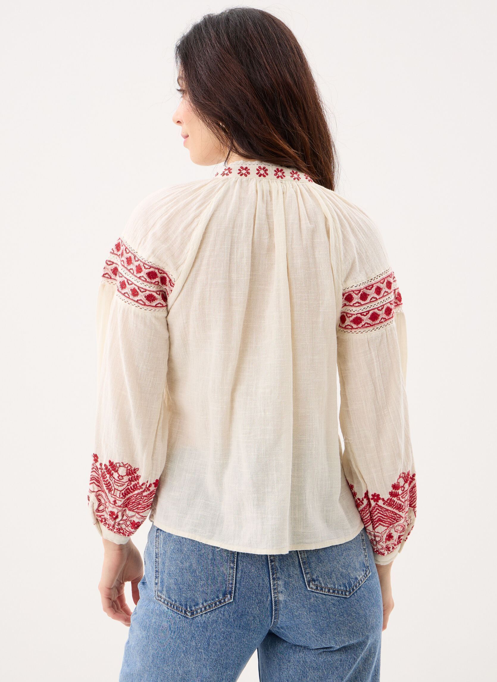 Blouses Antonella dames wit Maison Hotel Blouses Antonella dames wit CRANBERRY