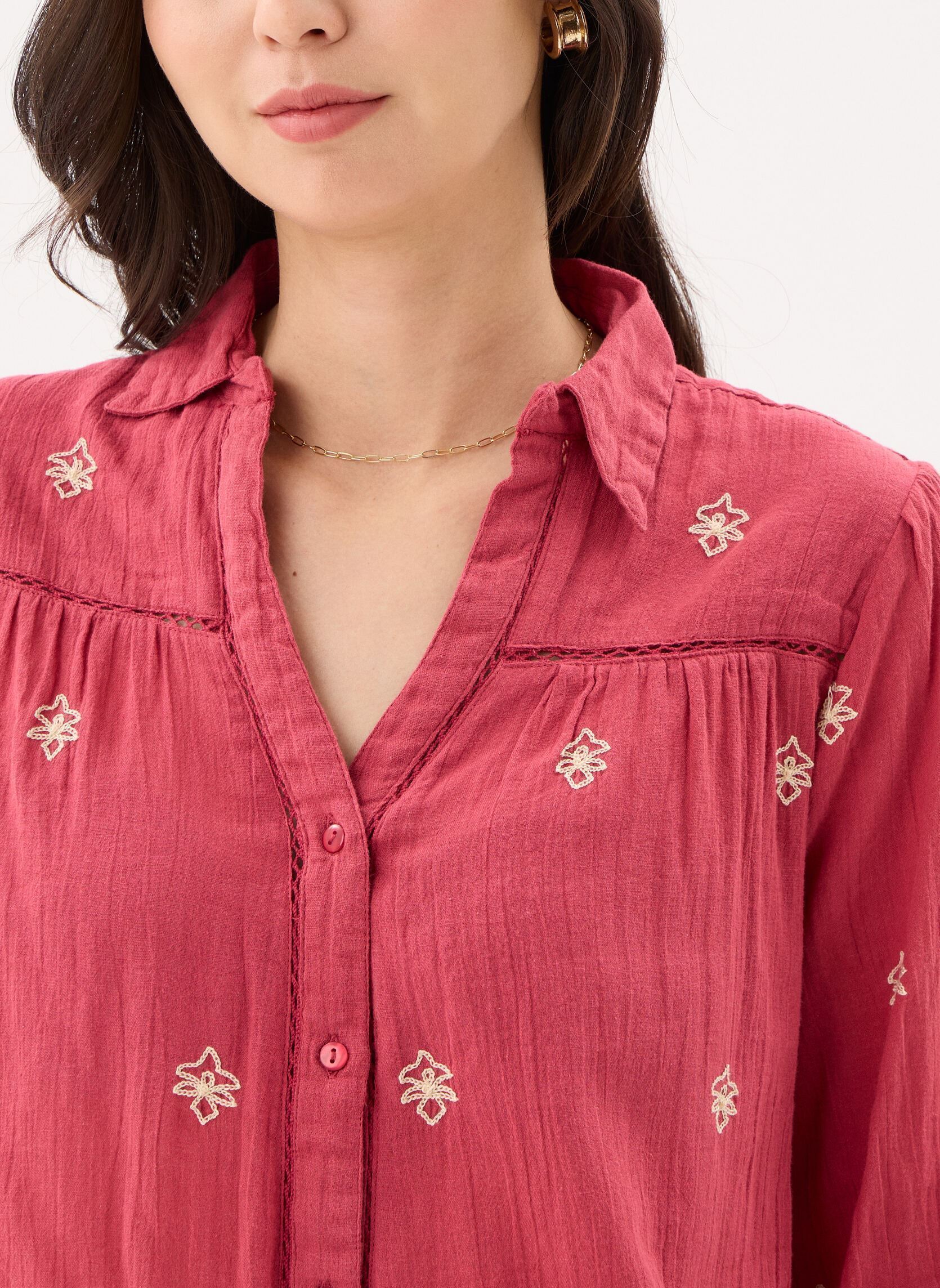 Hemden Rani dames rood Maison Hotel Hemden Rani dames rood Raspberry