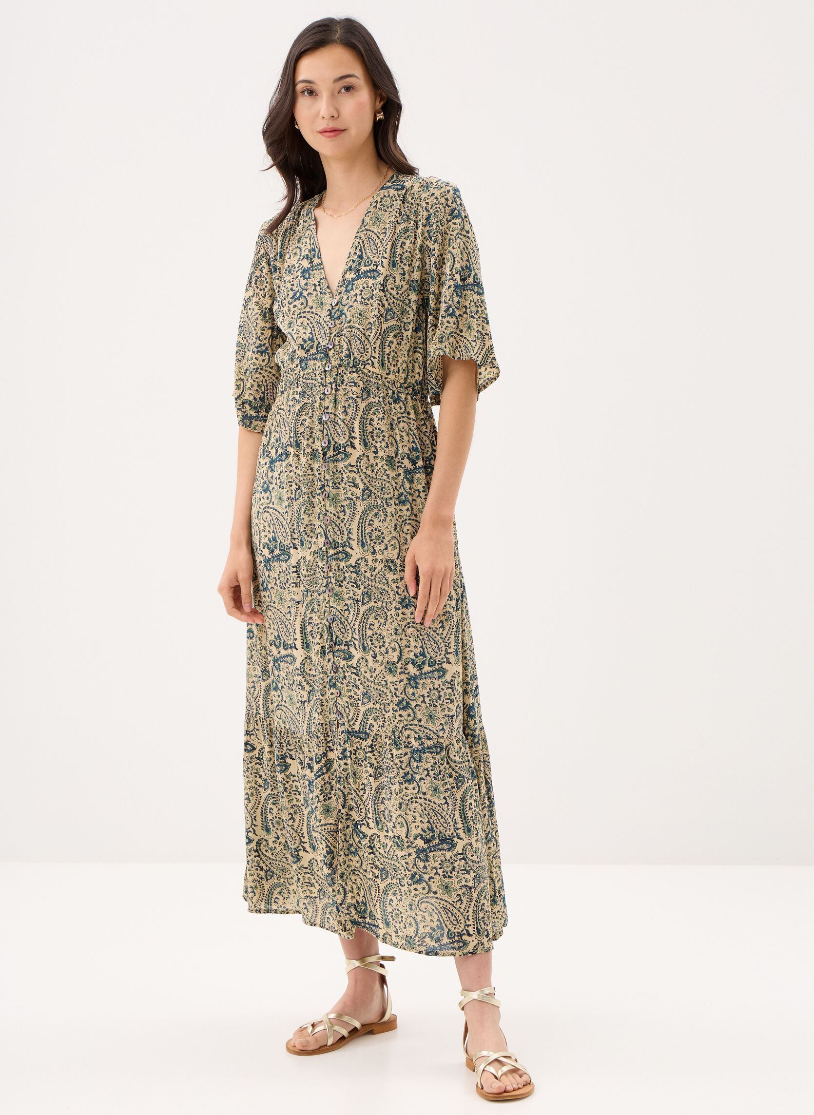 Robes longues Manuela femme multicolore Maison Hotel Robes longues Manuela femme multicolore Dark Paisley