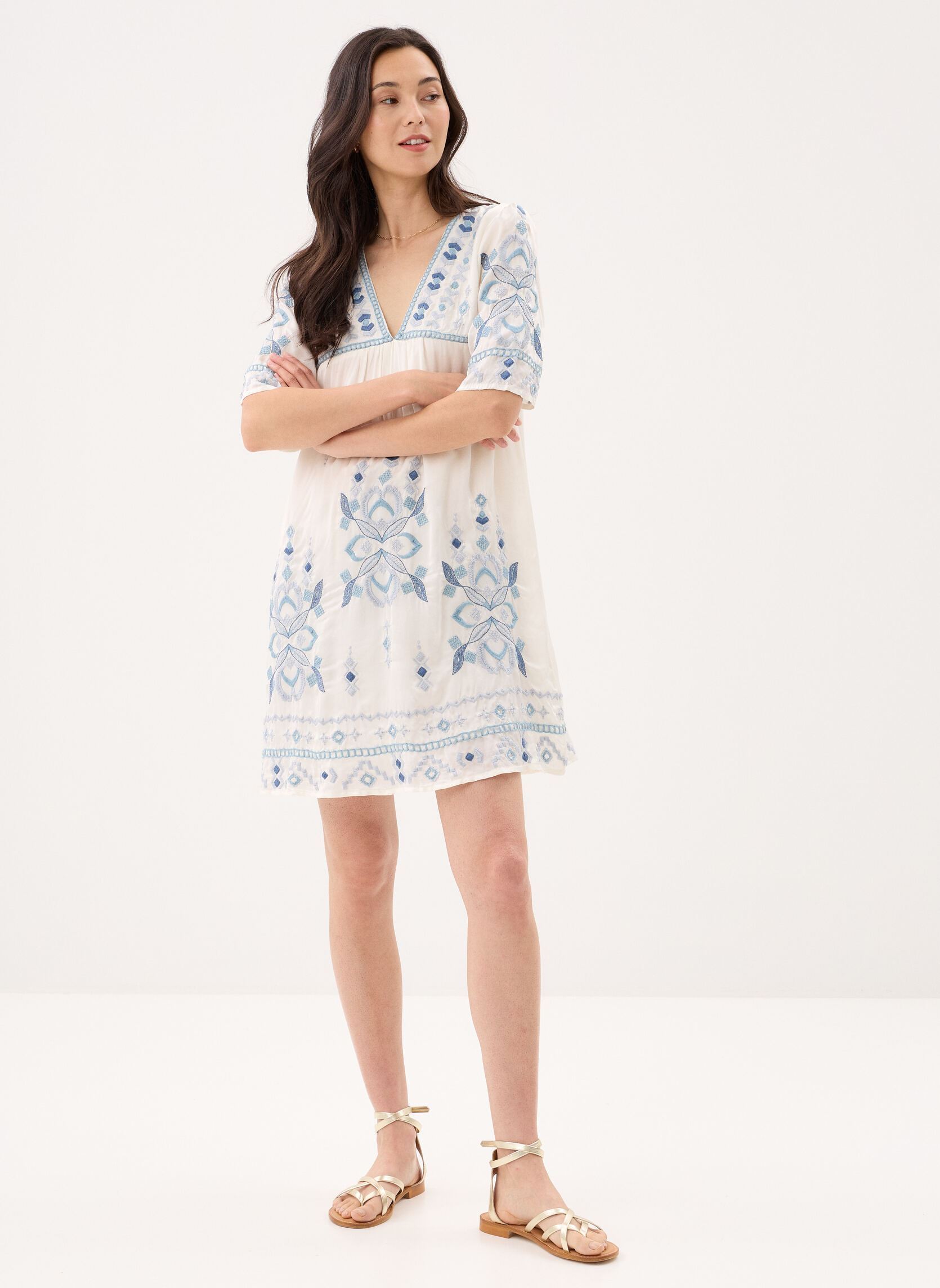 Jurken Marta dames wit Maison Hotel Jurken Marta dames wit OFF WHITE