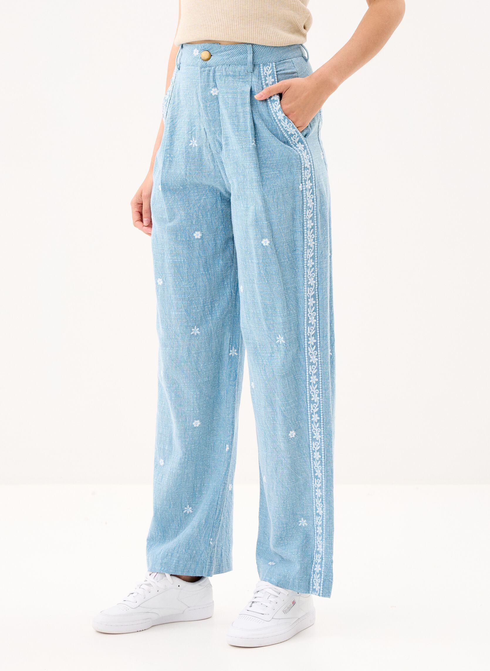 Straight Leg Hosen Karma damen blau Maison Hotel Straight Leg Hosen Karma damen blau Nomad Blue