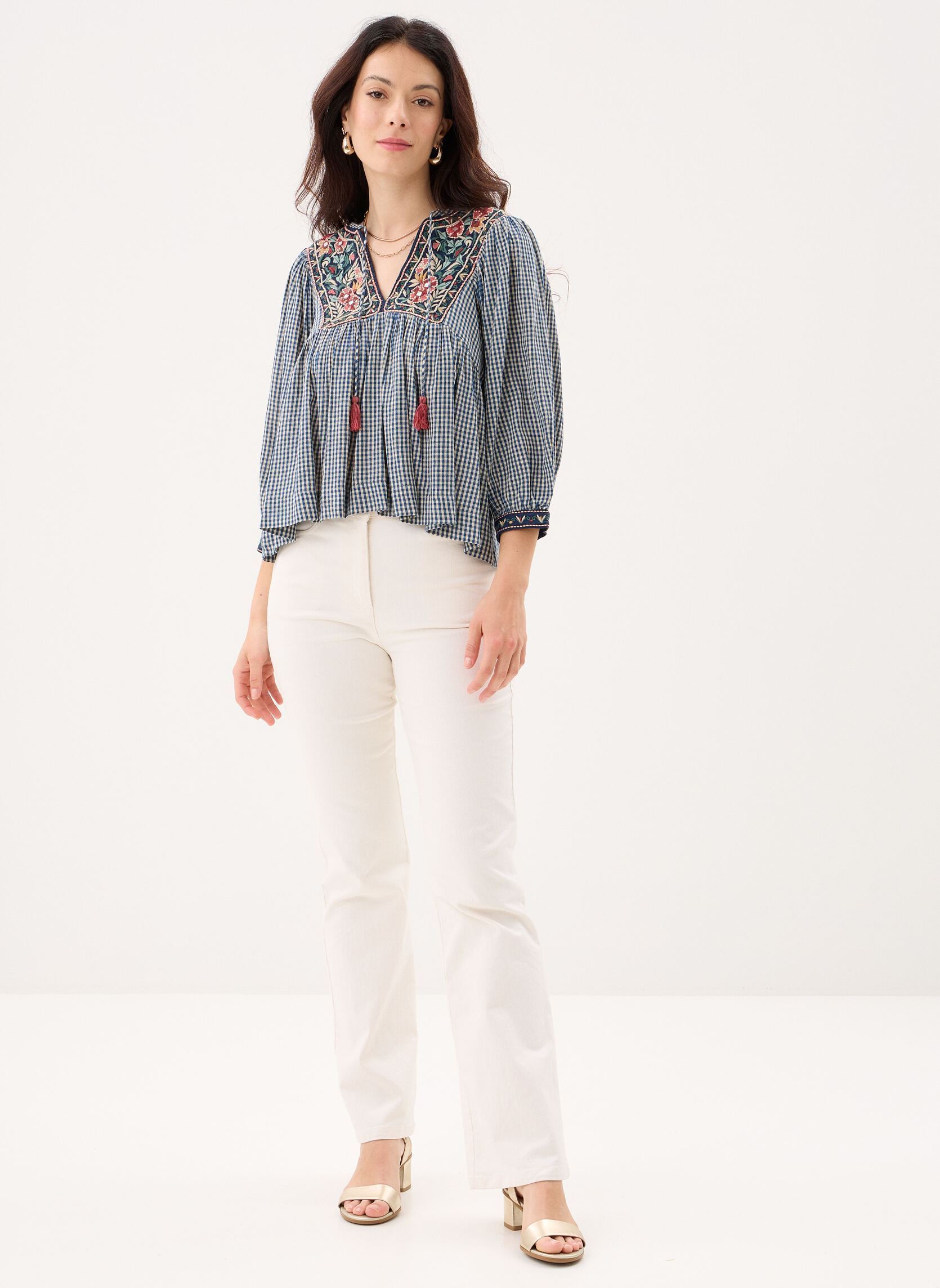 Blusen April damen blau Maison Hotel Blusen April damen blau Bleu Picnic