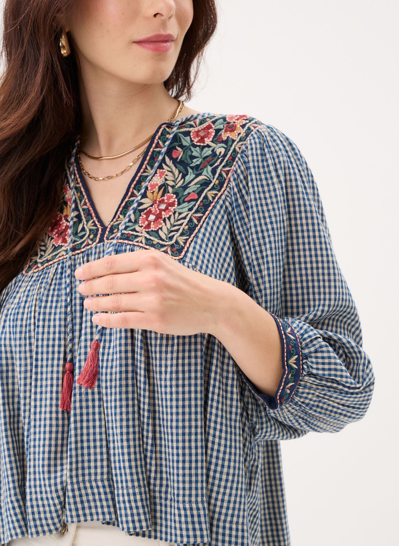 Blusen April damen blau Maison Hotel Blusen April damen blau Bleu Picnic