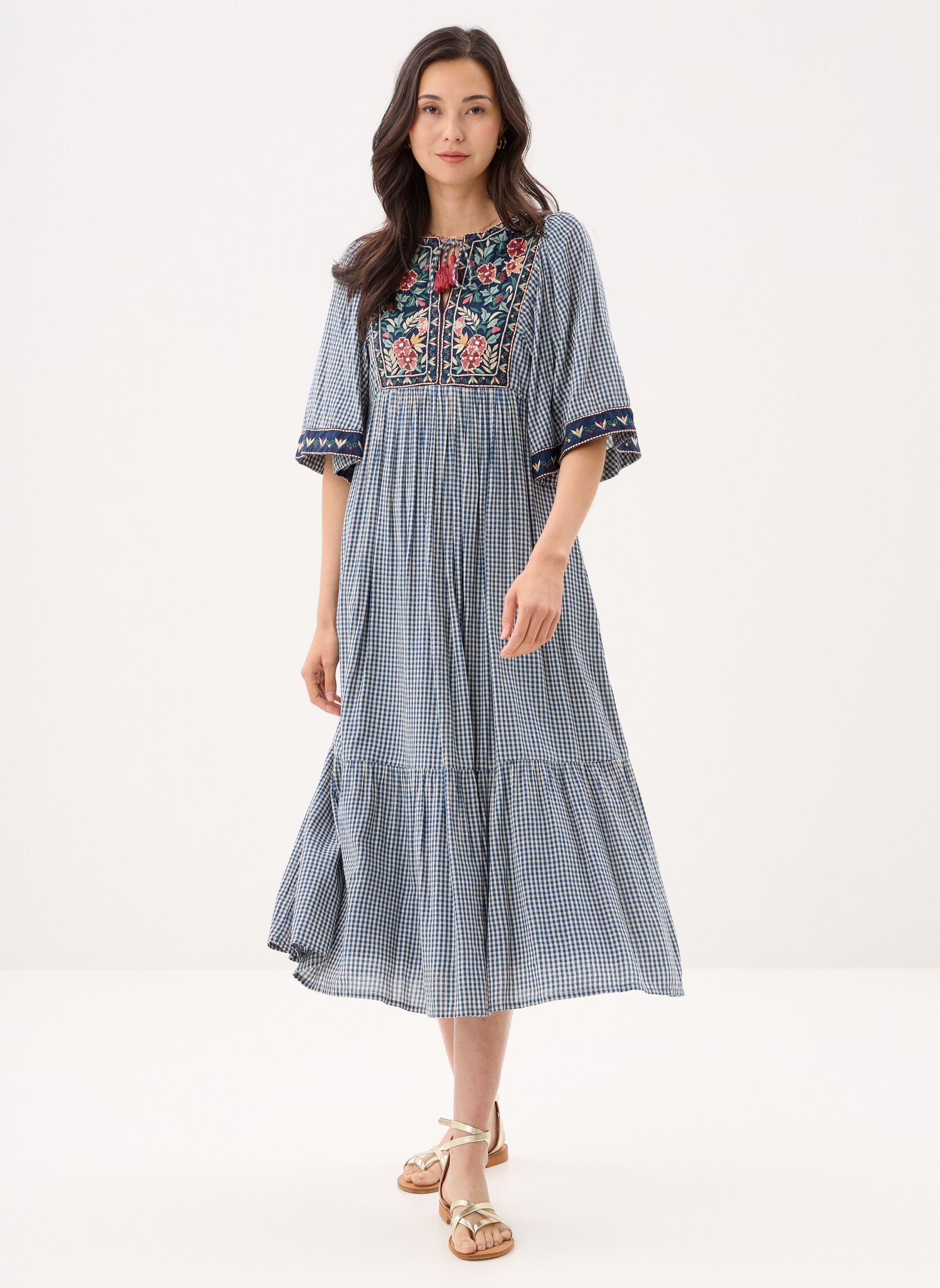 Robes longues Augusta femme bleu Maison Hotel Robes longues Augusta femme bleu Bleu Picnic