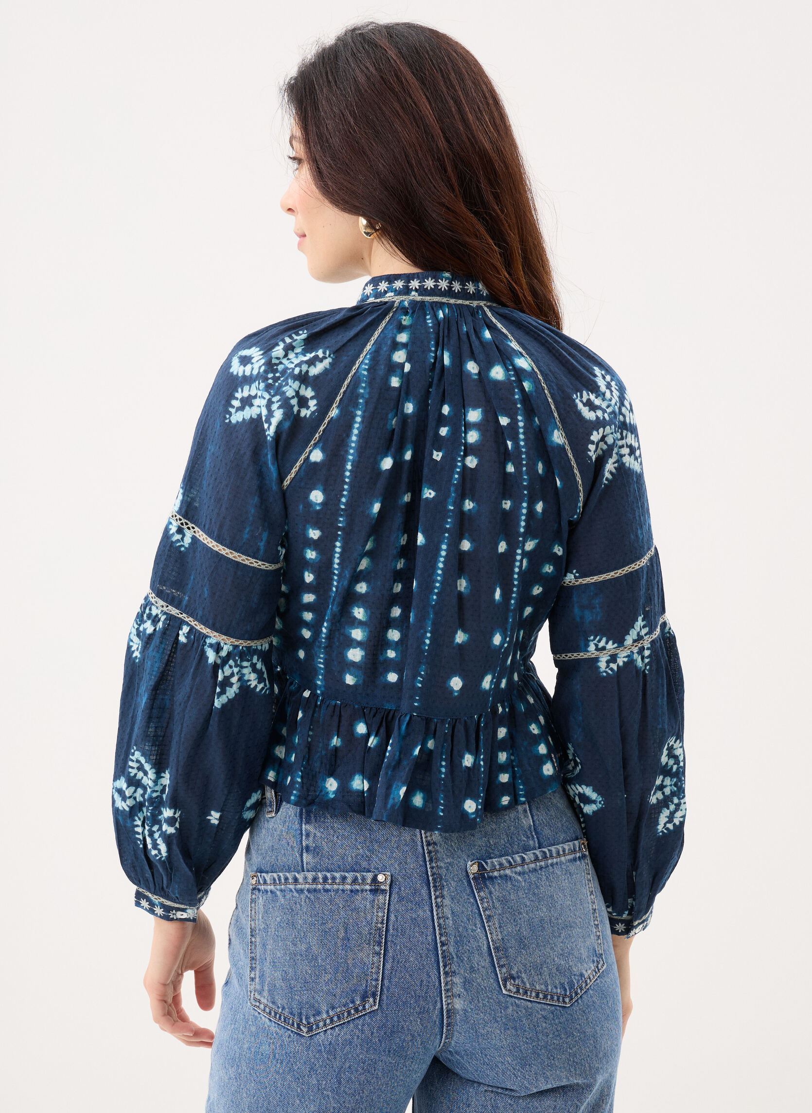 Blusen Sora damen blau Maison Hotel Blusen Sora damen blau Ocean Ink