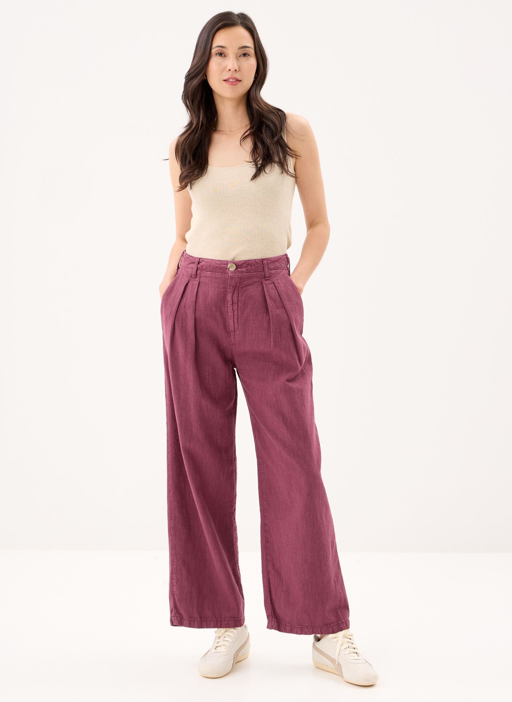 Pantalons larges Marina femme bordeaux Maison Hotel Pantalons larges Marina femme bordeaux Bordeaux
