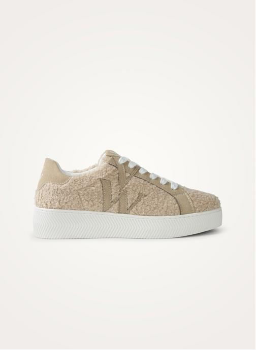 Vanessa Wu Baskets basses Mackenzie femme beige