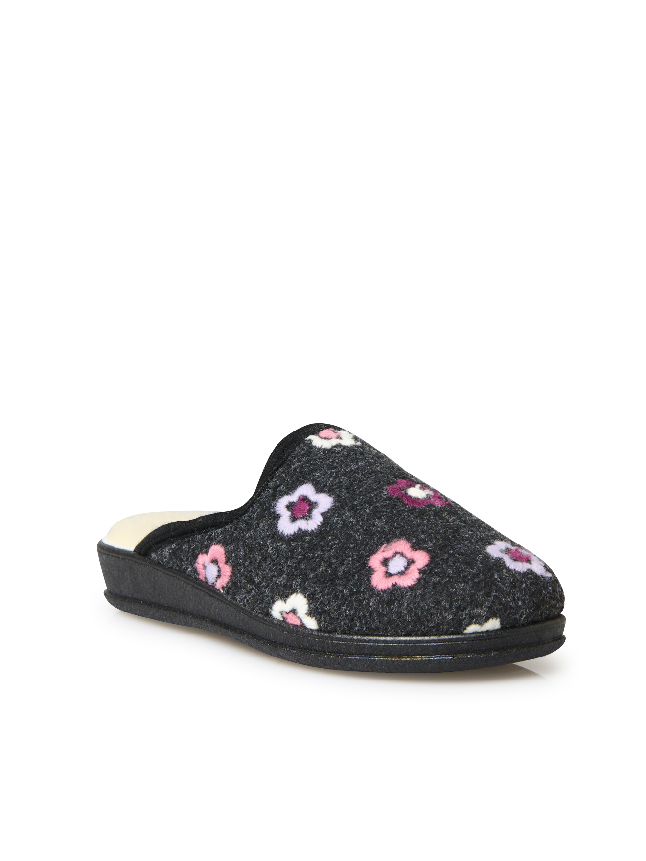 Chaussons PANTOUFLES femme gris Pediconfort Chaussons PANTOUFLES femme gris Gris foncé
