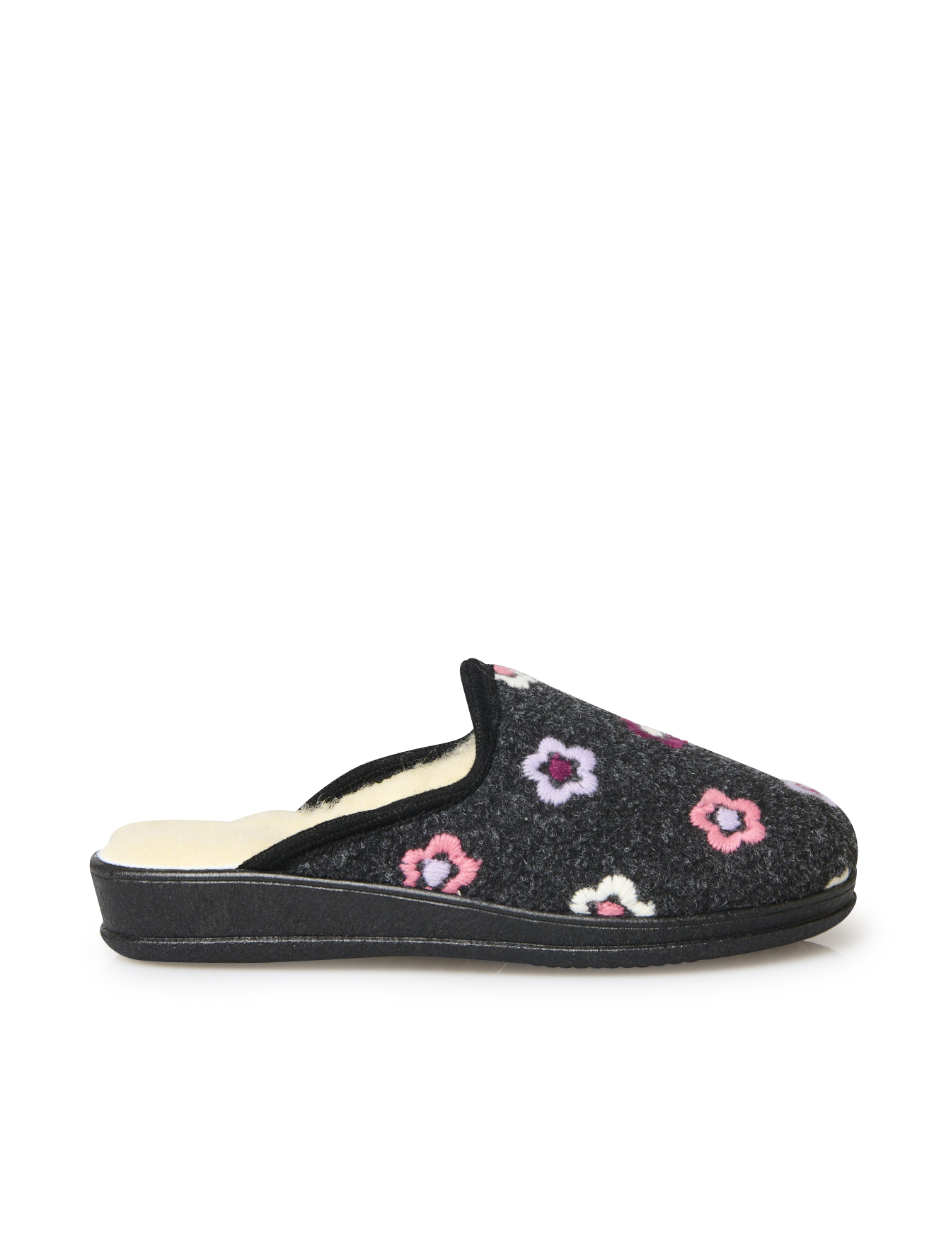 Chaussons PANTOUFLES femme gris Pediconfort Chaussons PANTOUFLES femme gris Gris foncé