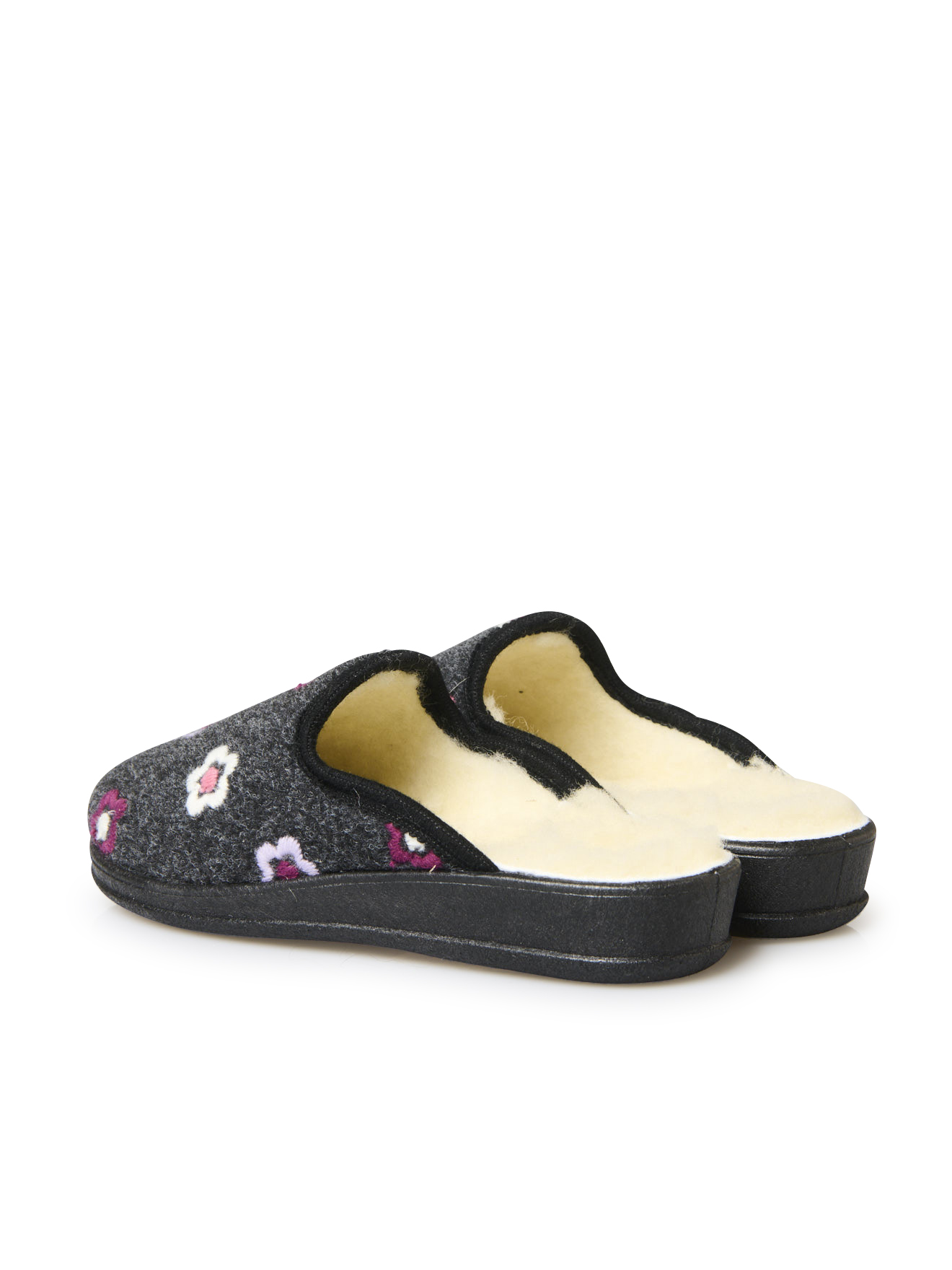 Chaussons PANTOUFLES femme gris Pediconfort Chaussons PANTOUFLES femme gris Gris foncé
