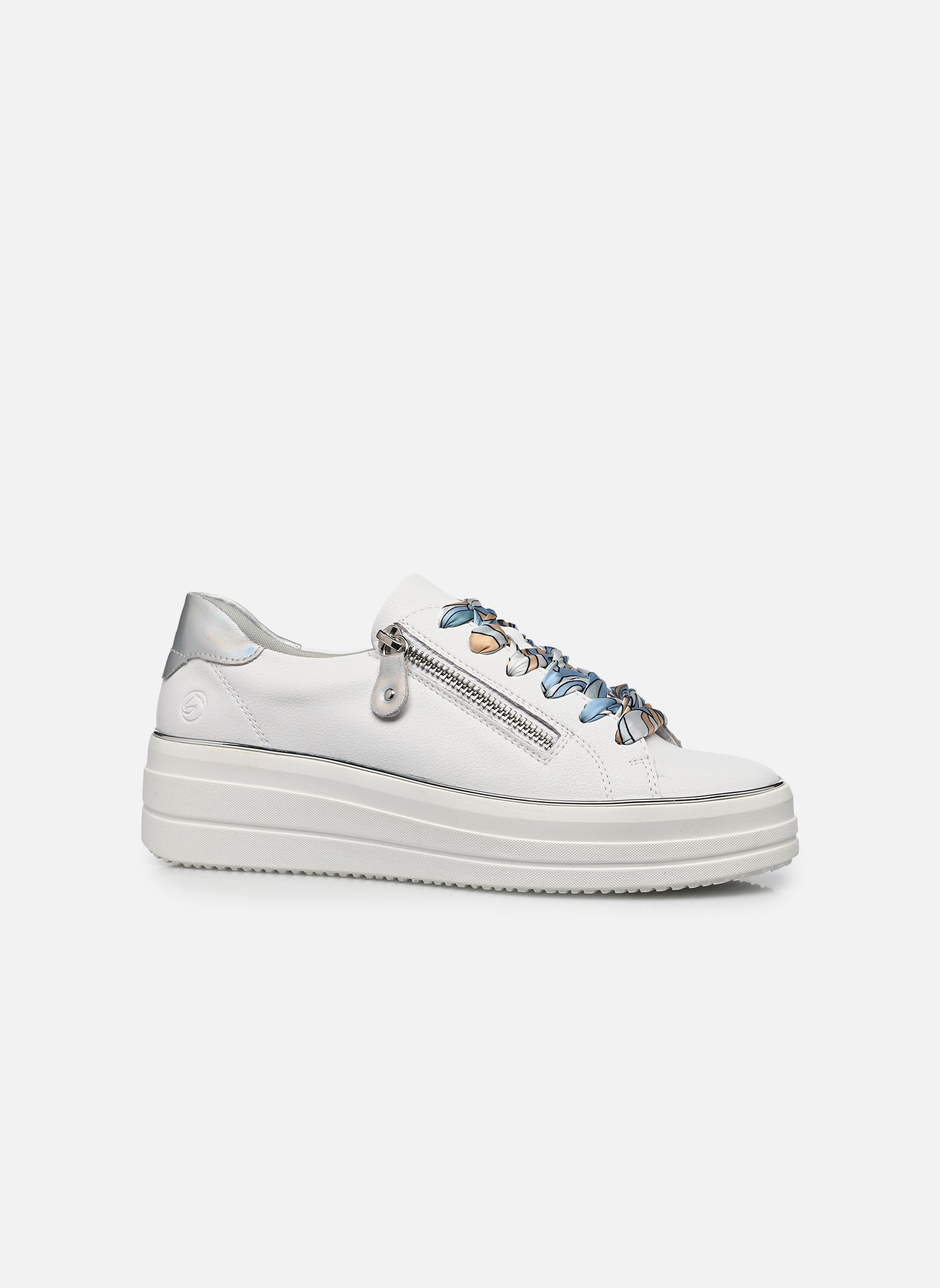 Sleehak sneakers D1C06 dames wit Remonte Sleehak sneakers D1C06 dames wit WEISS/PERLMUTT