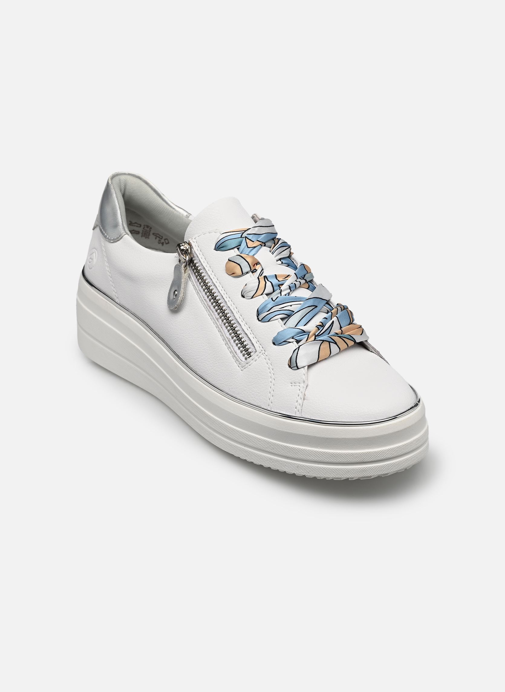 Sleehak sneakers D1C06 dames wit Remonte Sleehak sneakers D1C06 dames wit WEISS/PERLMUTT