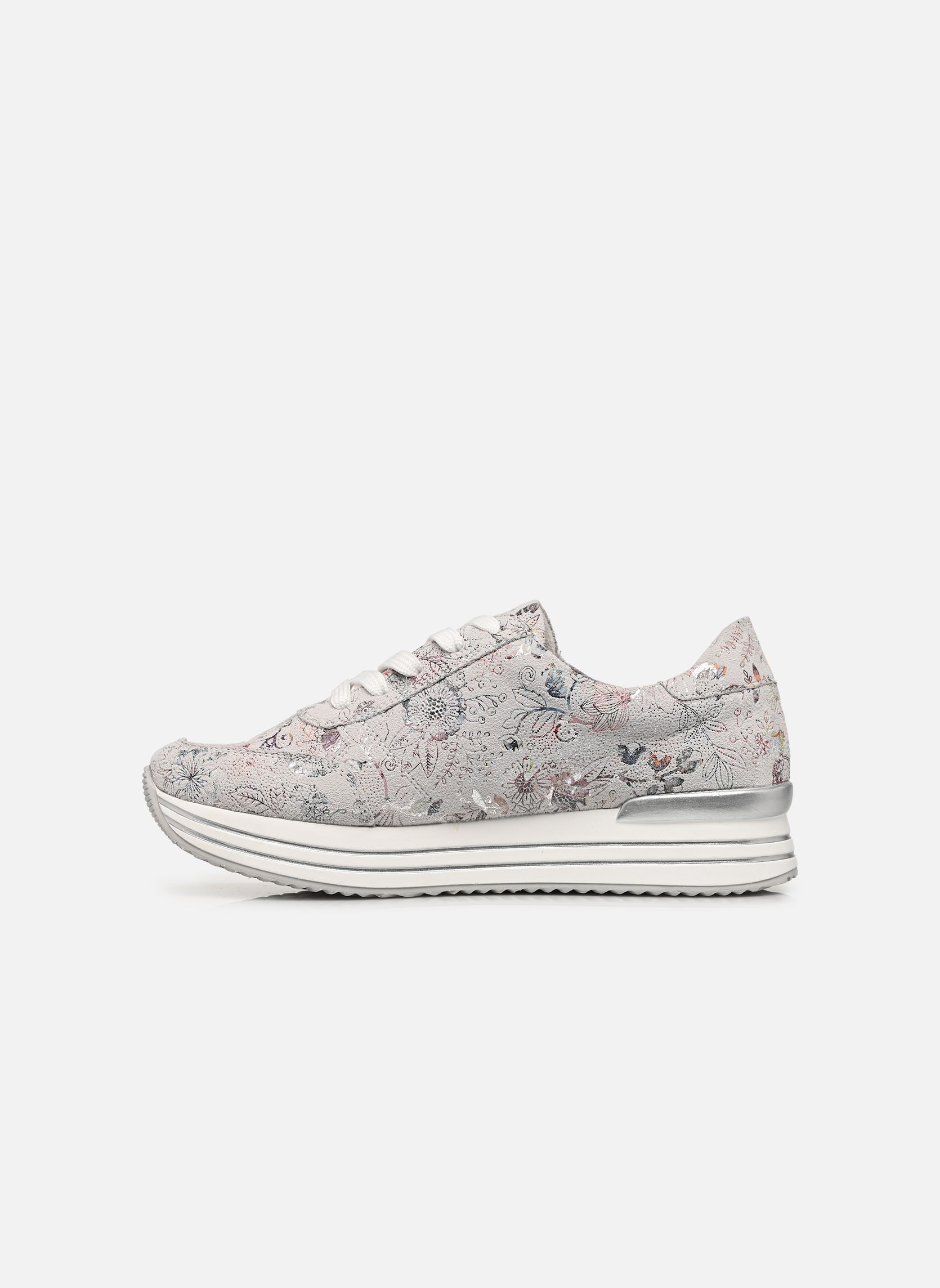 Sleehak sneakers D1326 dames meerkleurig Remonte Sleehak sneakers D1326 dames meerkleurig WHITE-MULTI